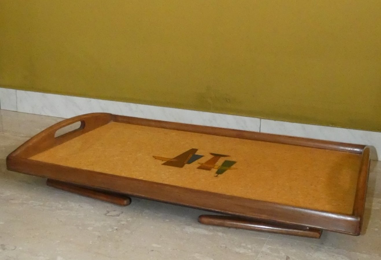 Couchtischtablett Art-déco Holz 1930er Jahre