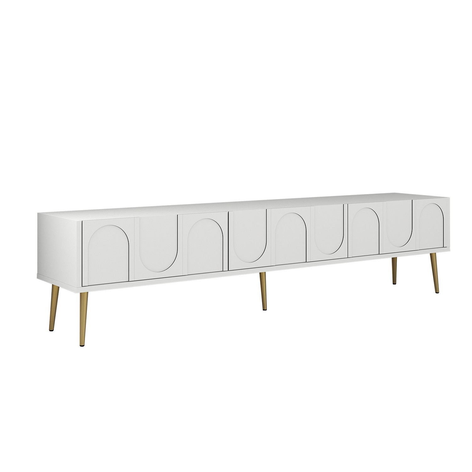 Lyon 43 TV stand wood veneer White Gold