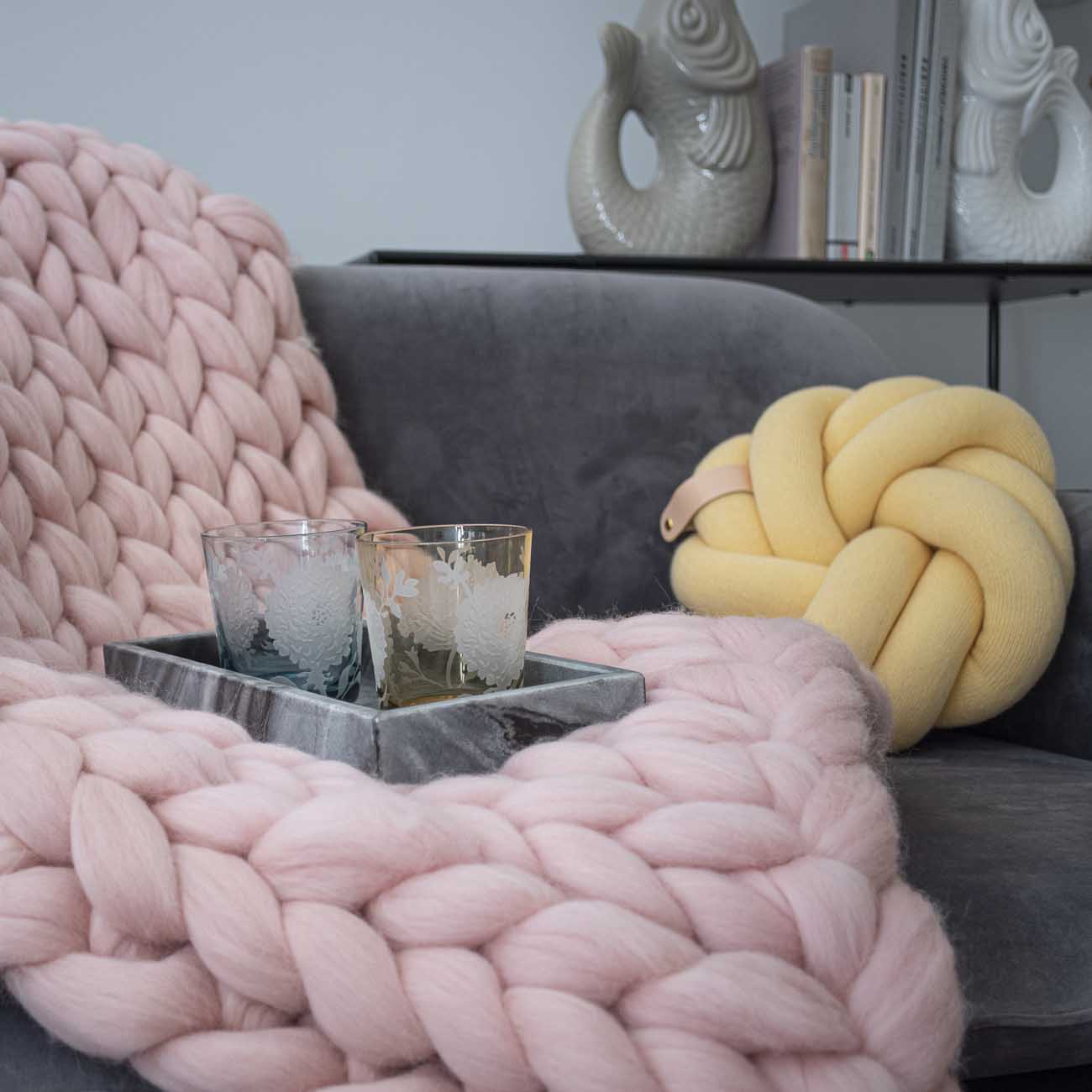 Knot pillow Textile Yellow