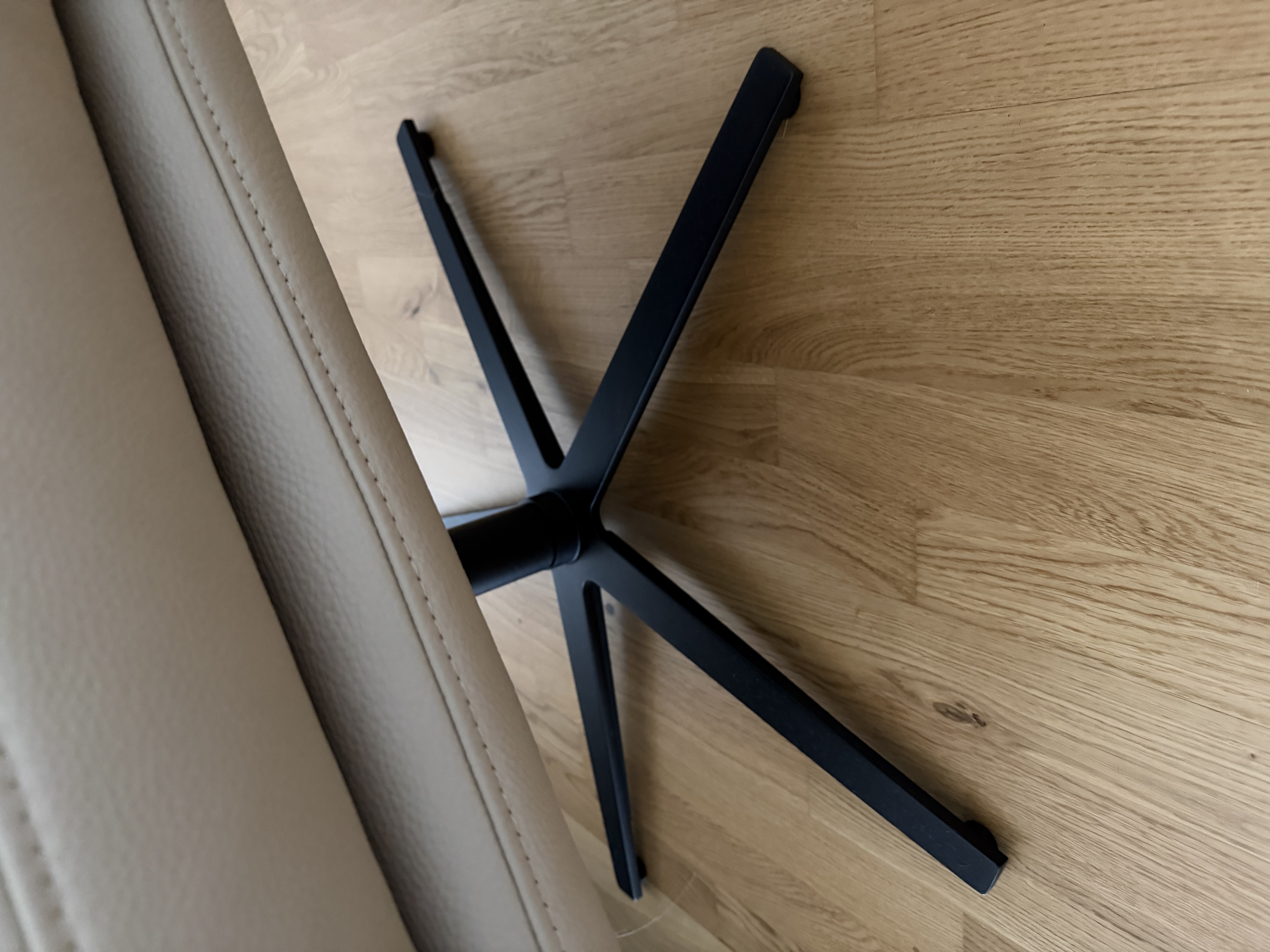 Récamiere und Sessel Leder Beige 