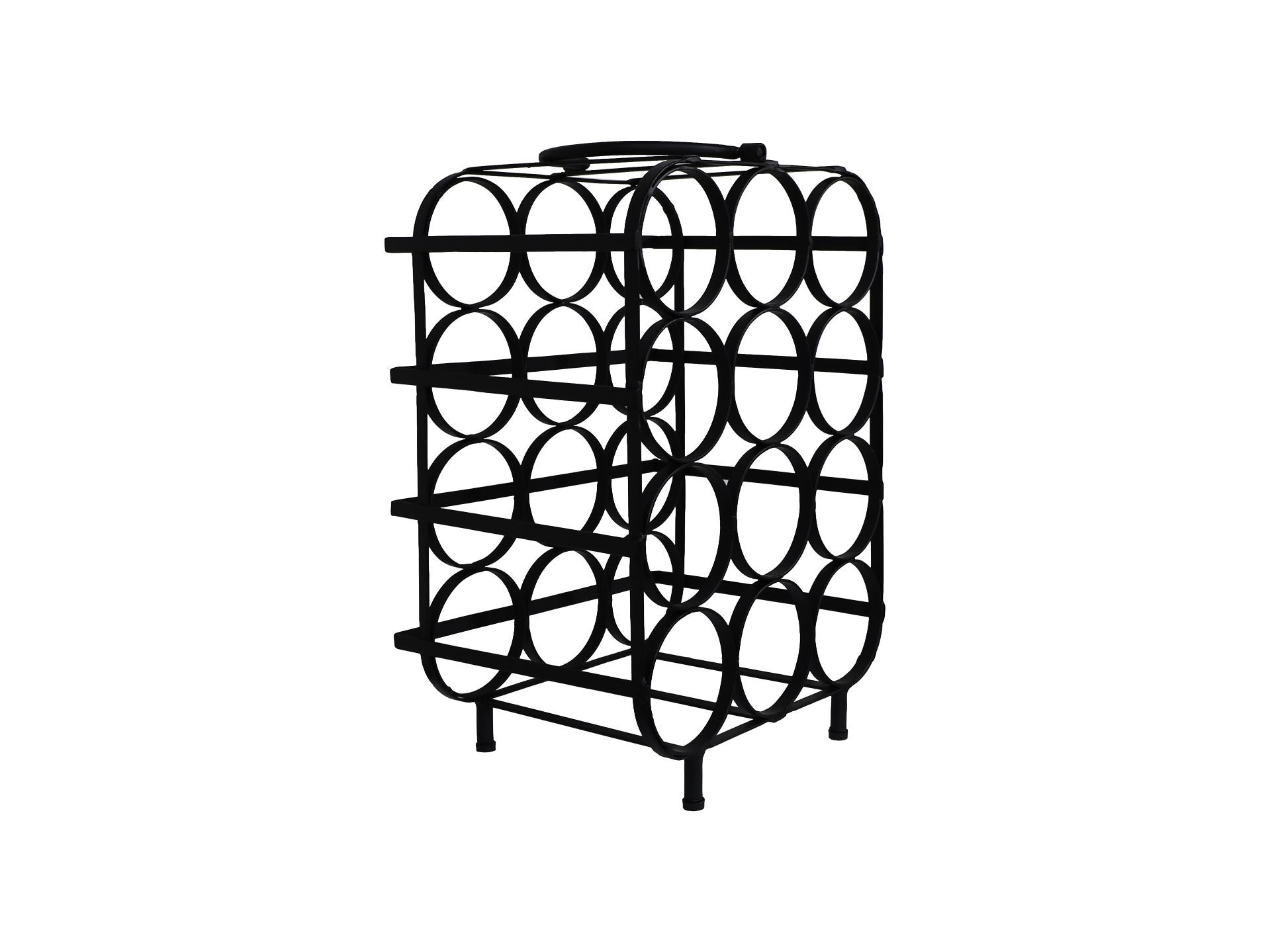 Stehendes Weinregal Metall Schwarz