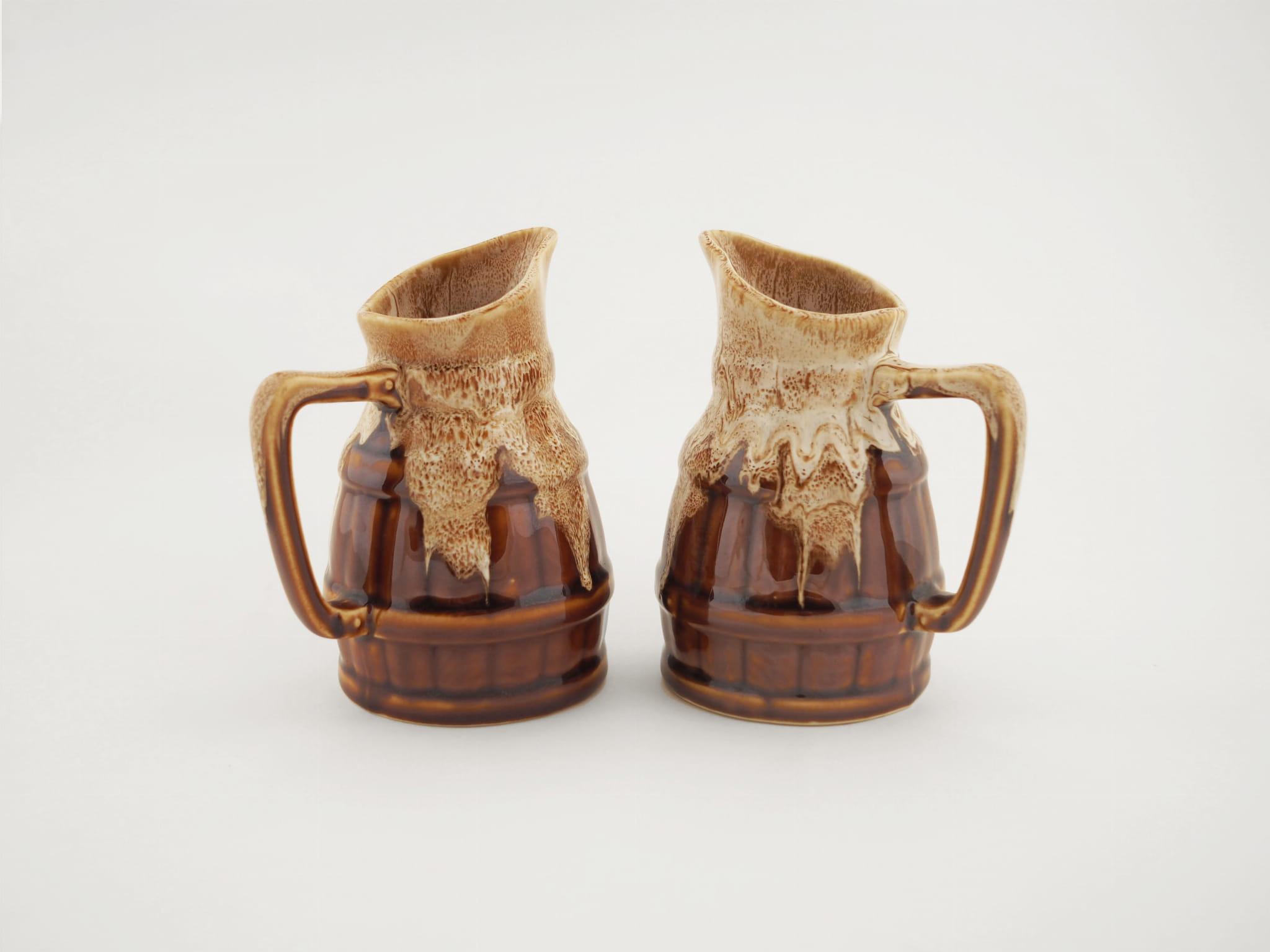 2x Cream pourer ceramic 1970s