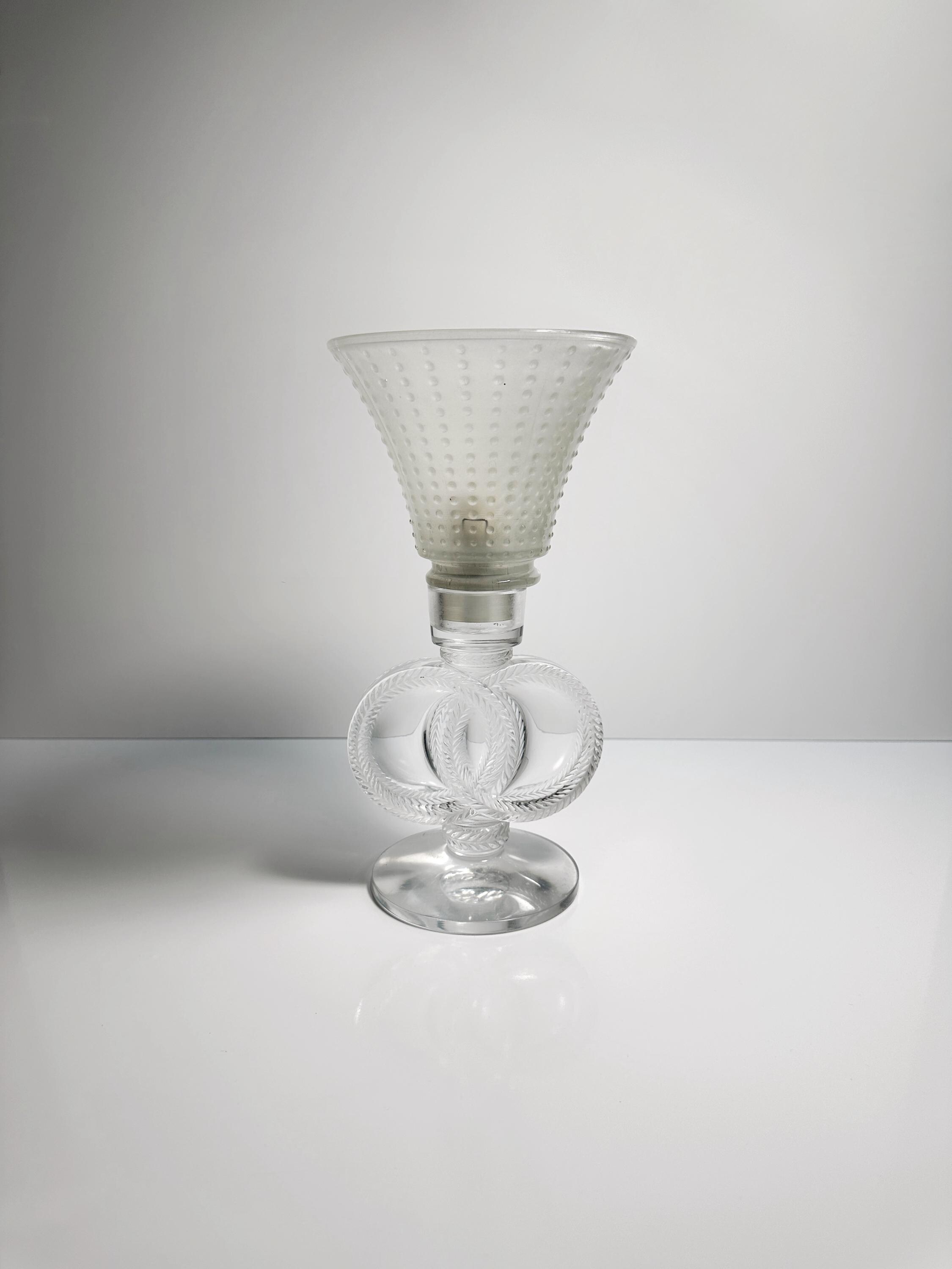 Vintage Swirl Tischlampe Muranoglas 1960er Jahre