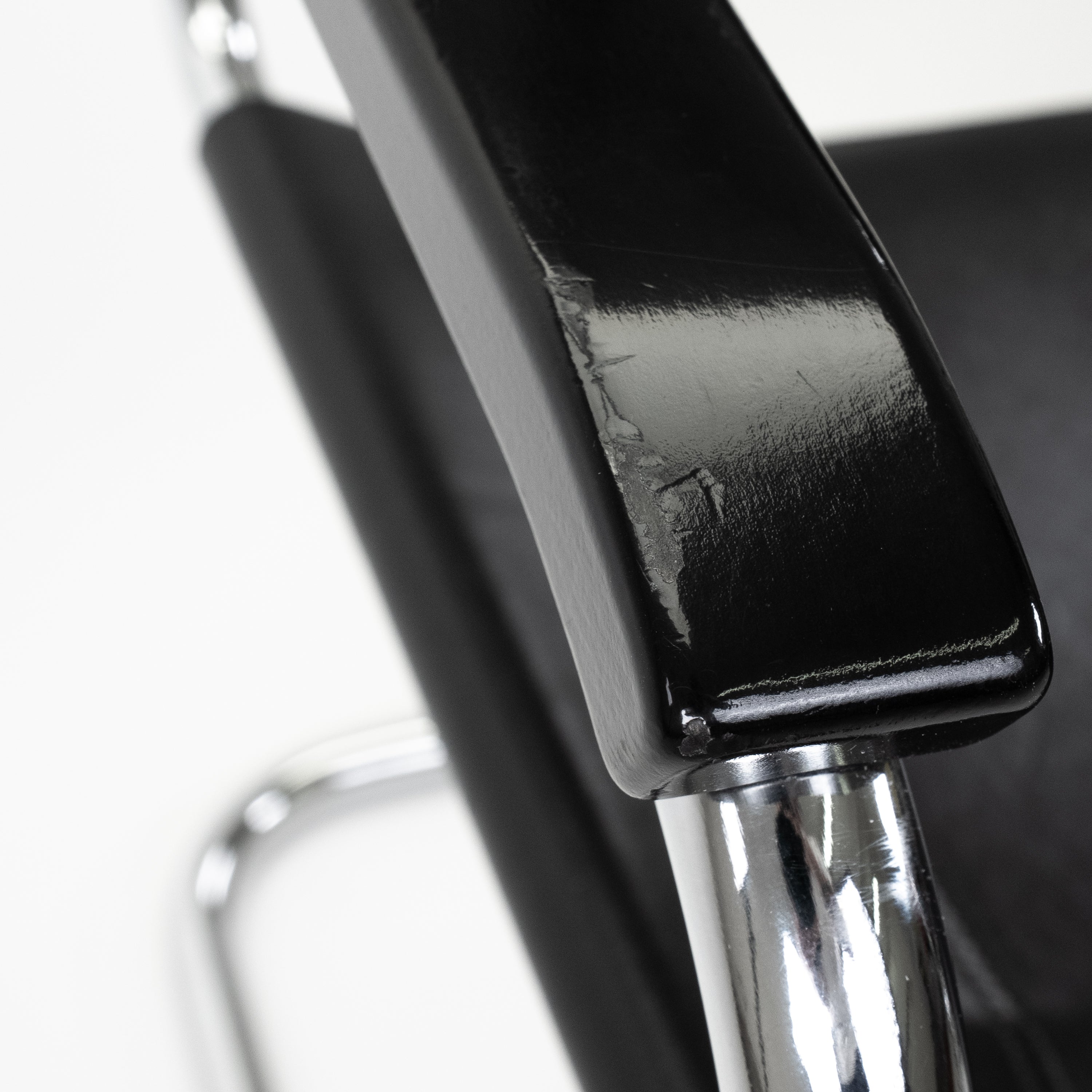 S34 Armlehnstühle Chrom Schwarz