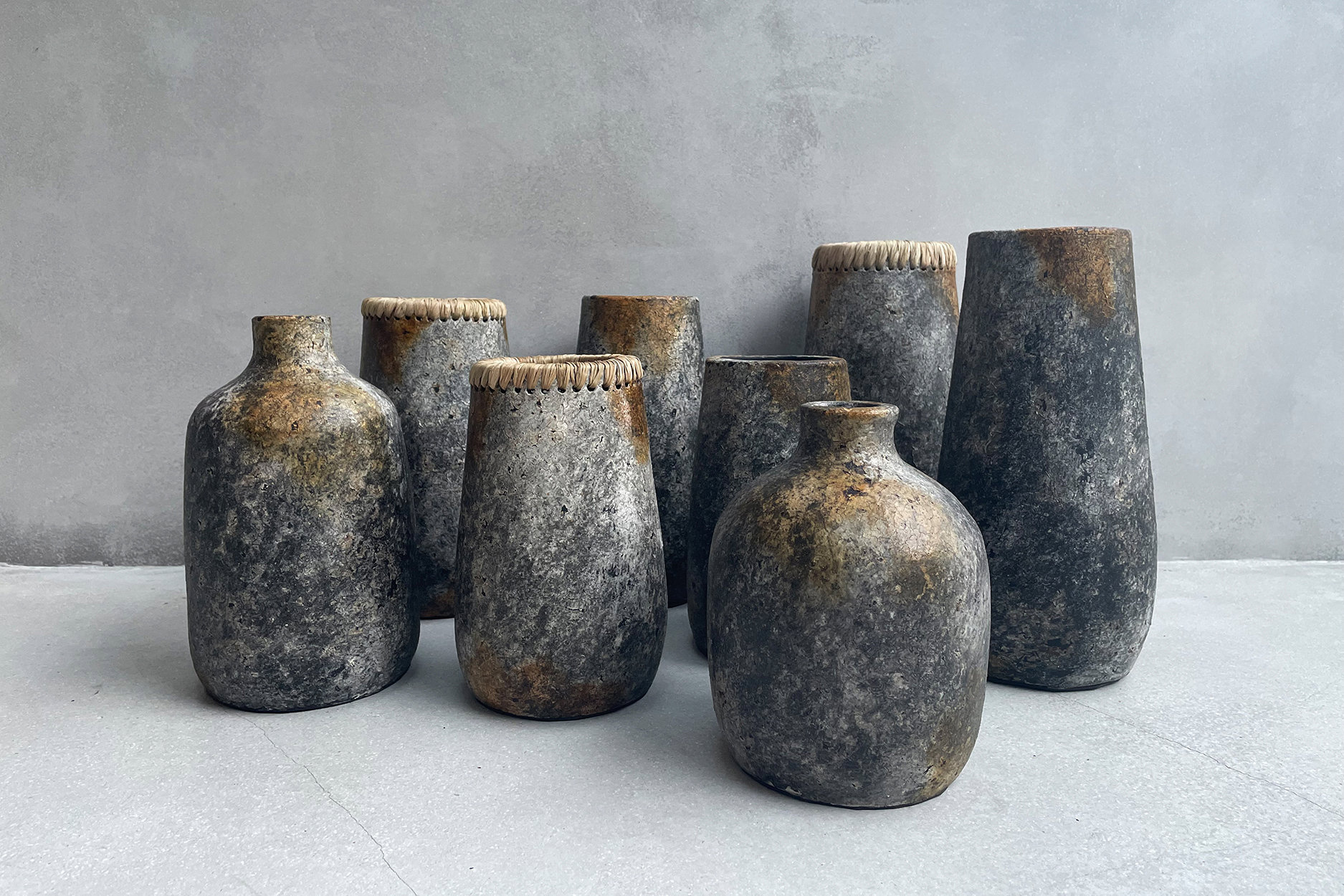 Spooky Vase Keramik Grau