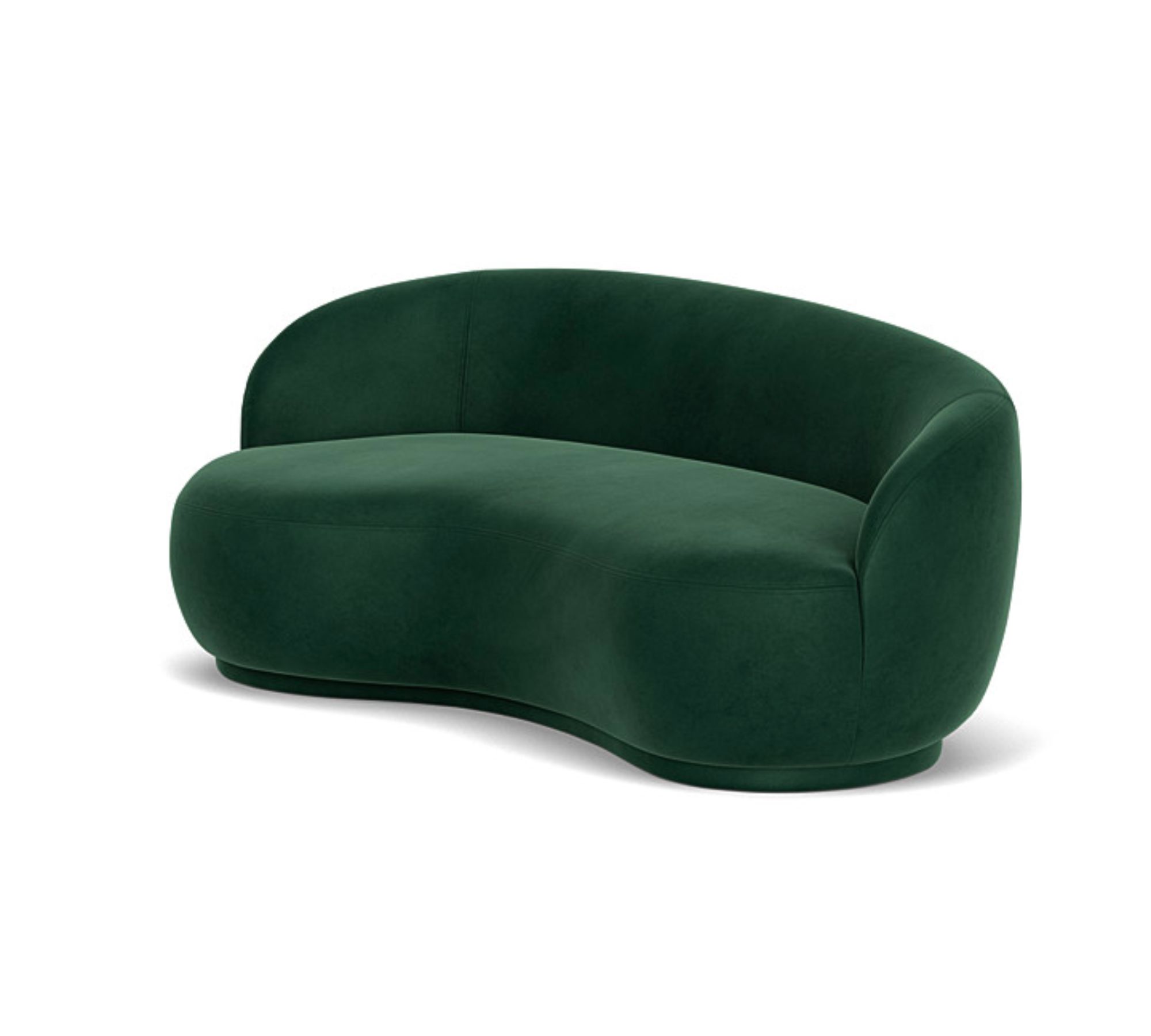 Rose 2,5-Sitzer Sofas Velour Lux Dark Green