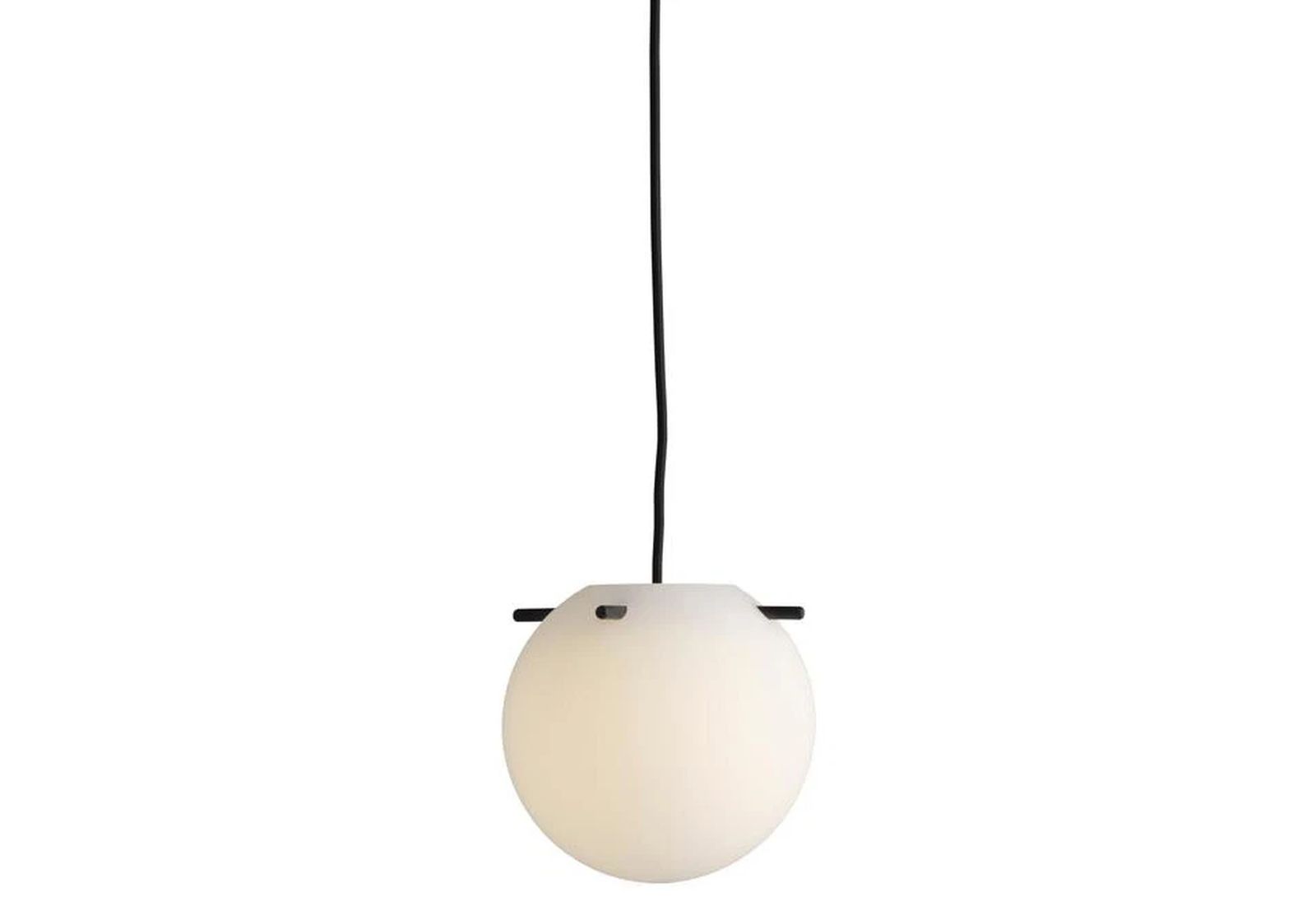 Pendant light Koi Ø25 Opal white Black