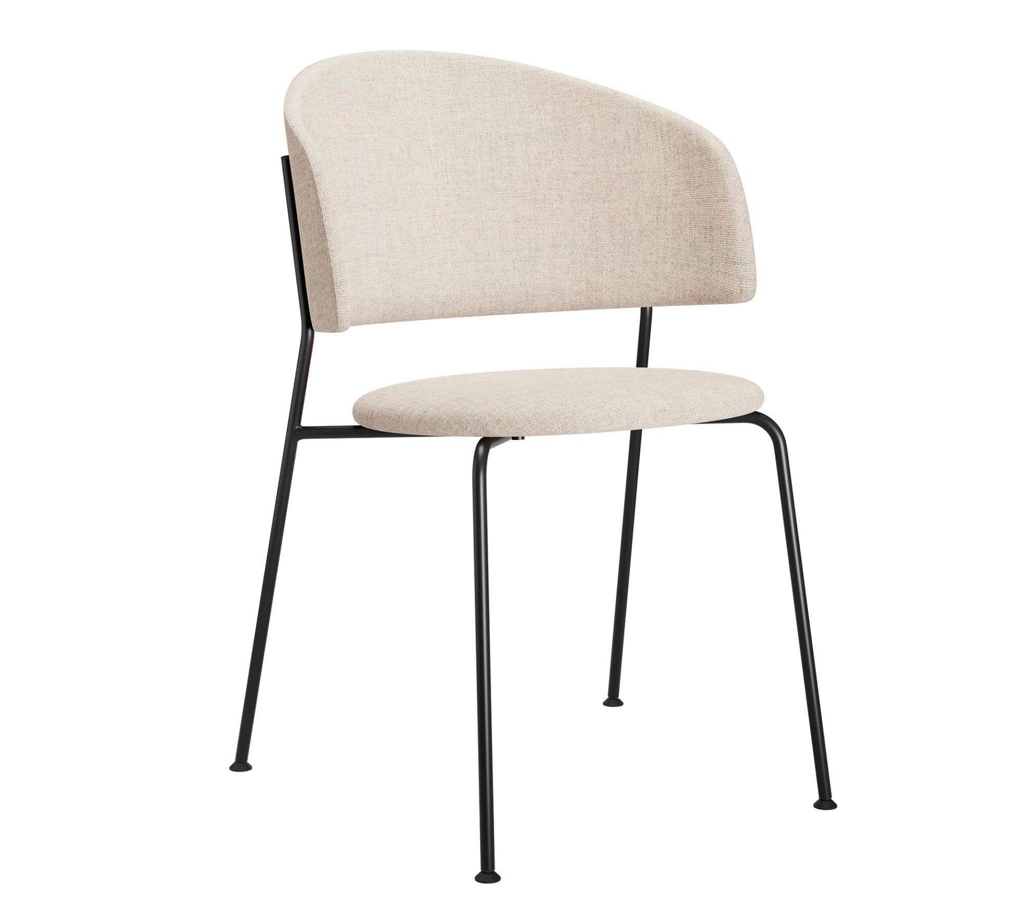 Wagner Dining Chair Stahl Wolle Beige