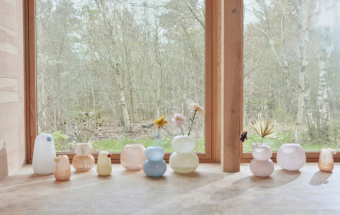 Vaso Lasi Piccolo Vetro Blu Ghiaccio