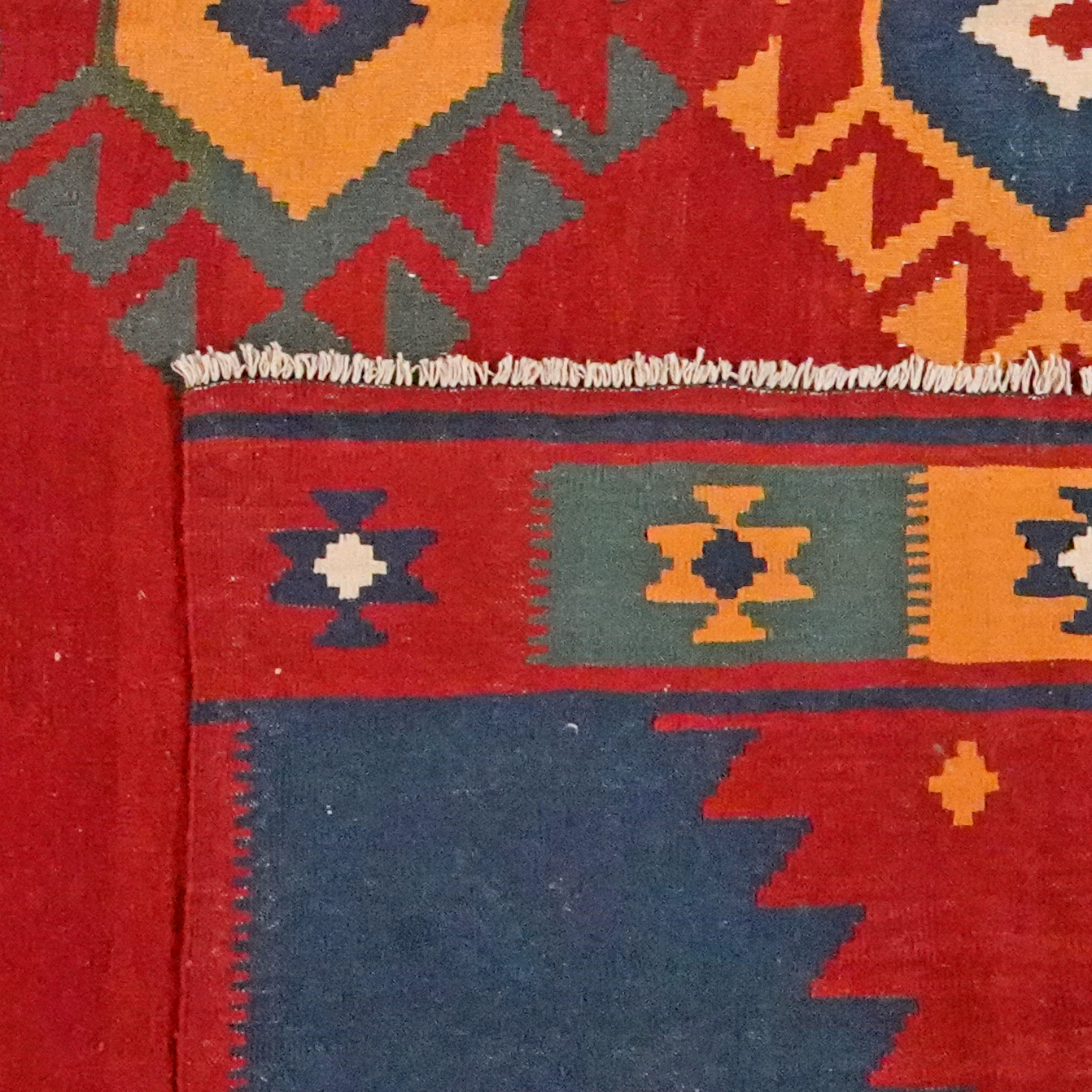 Kilim Gashgai Teppich Rot