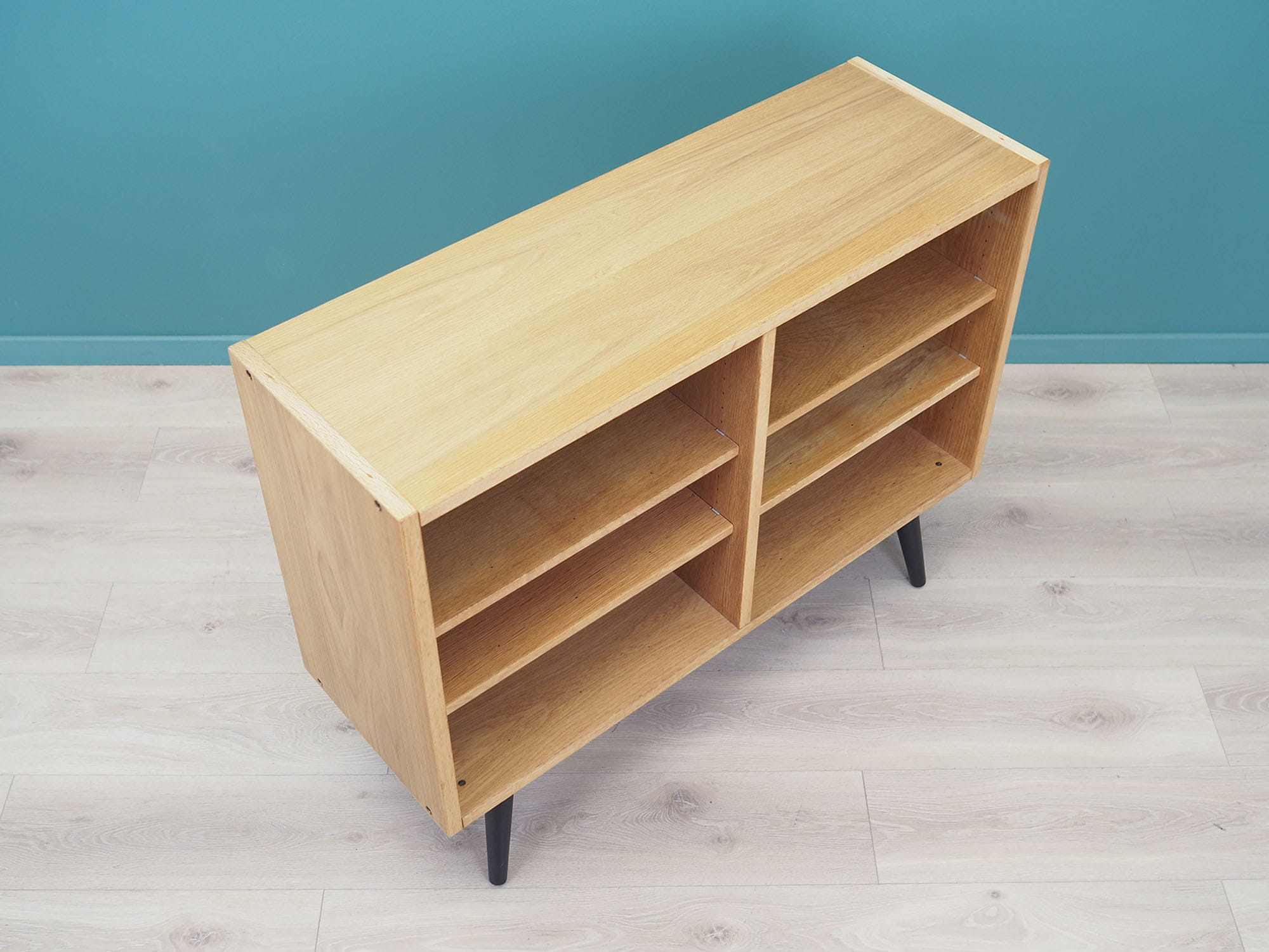 Vintage Bookshelf Ash Wood Brown 1970s