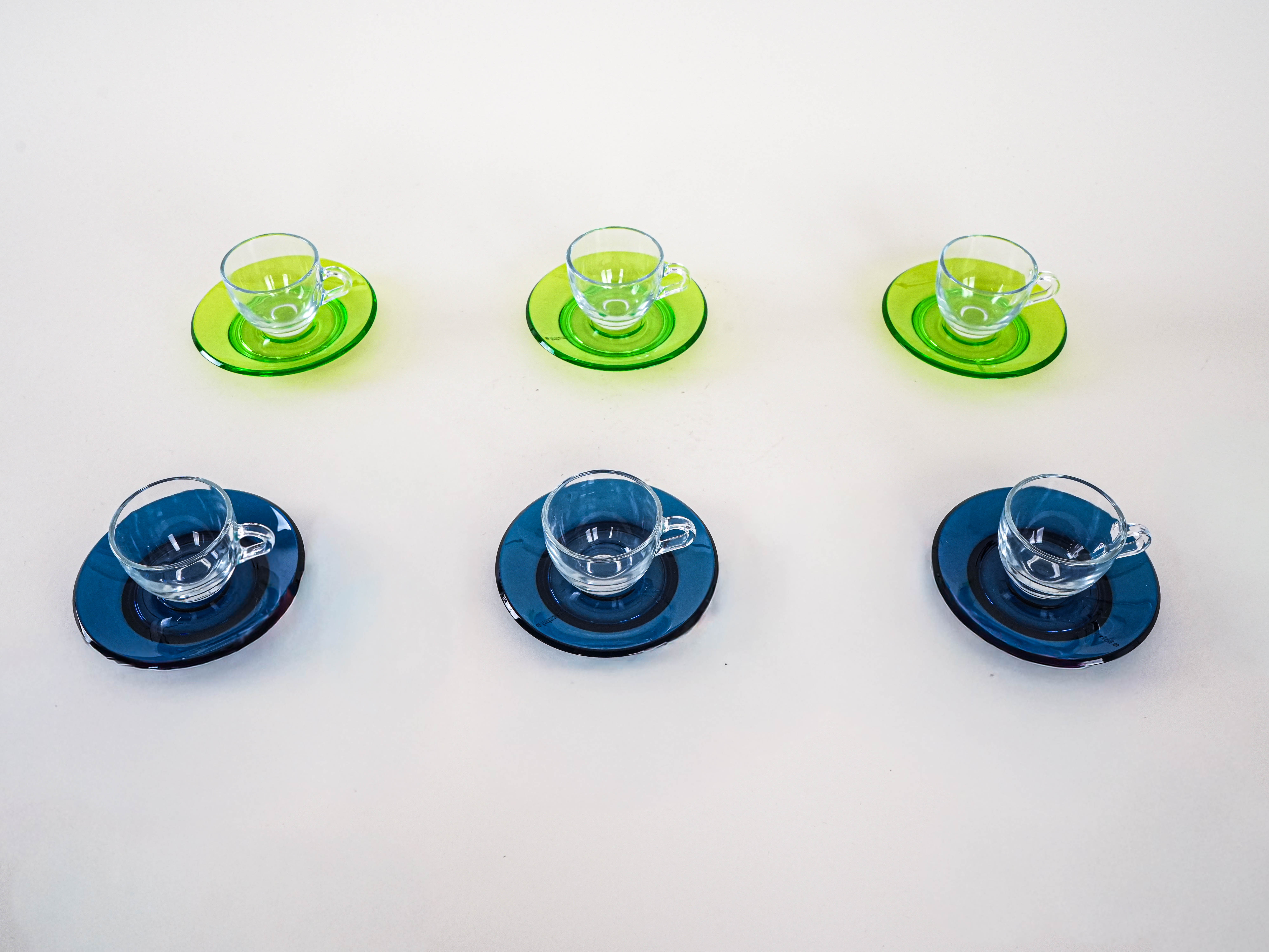 Glass Set Multicolored 1970s