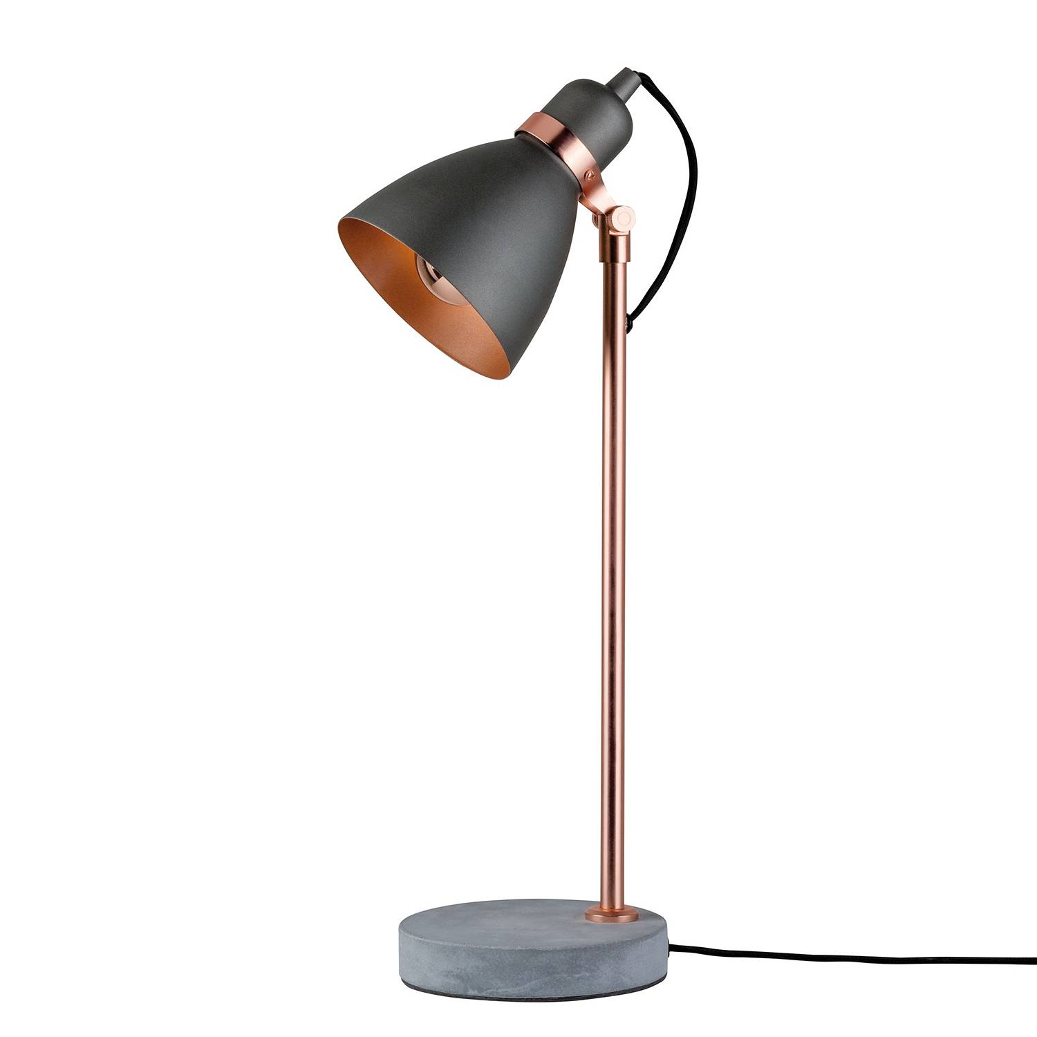 Table lamp Orm Aluminium Concrete Black Copper