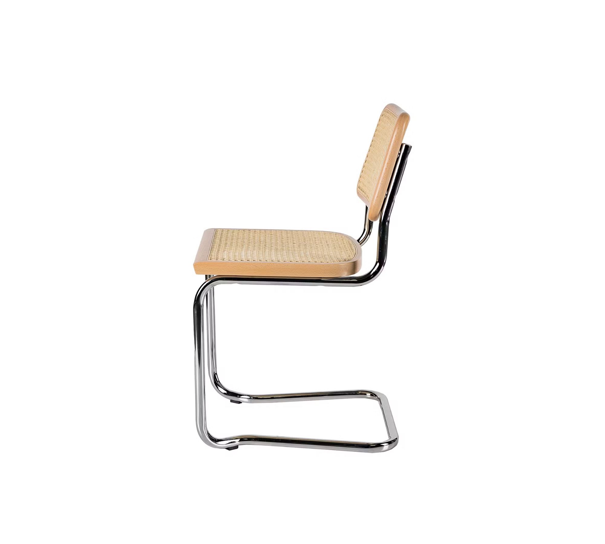 2x Freischwinger Buche Chrom Glänzend