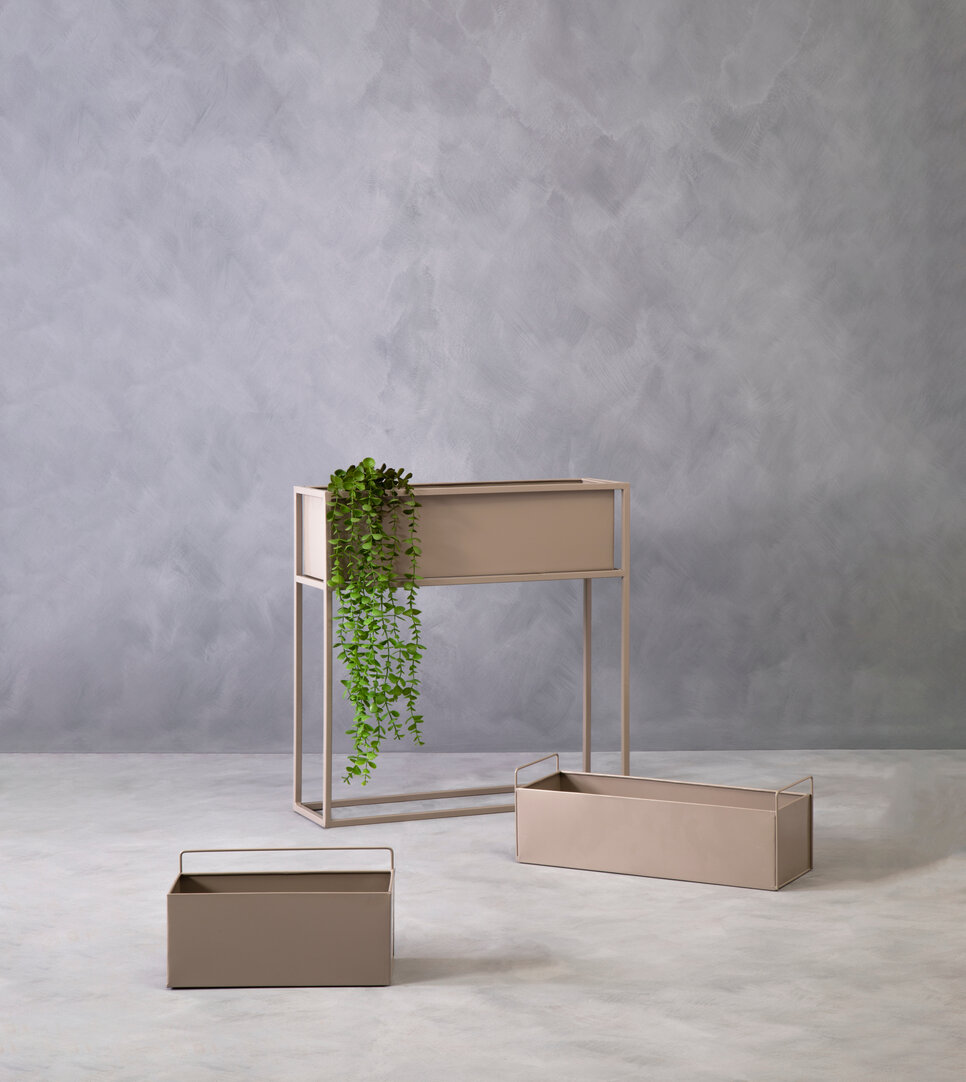 Ascher Wand-Pflanzkasten Grau