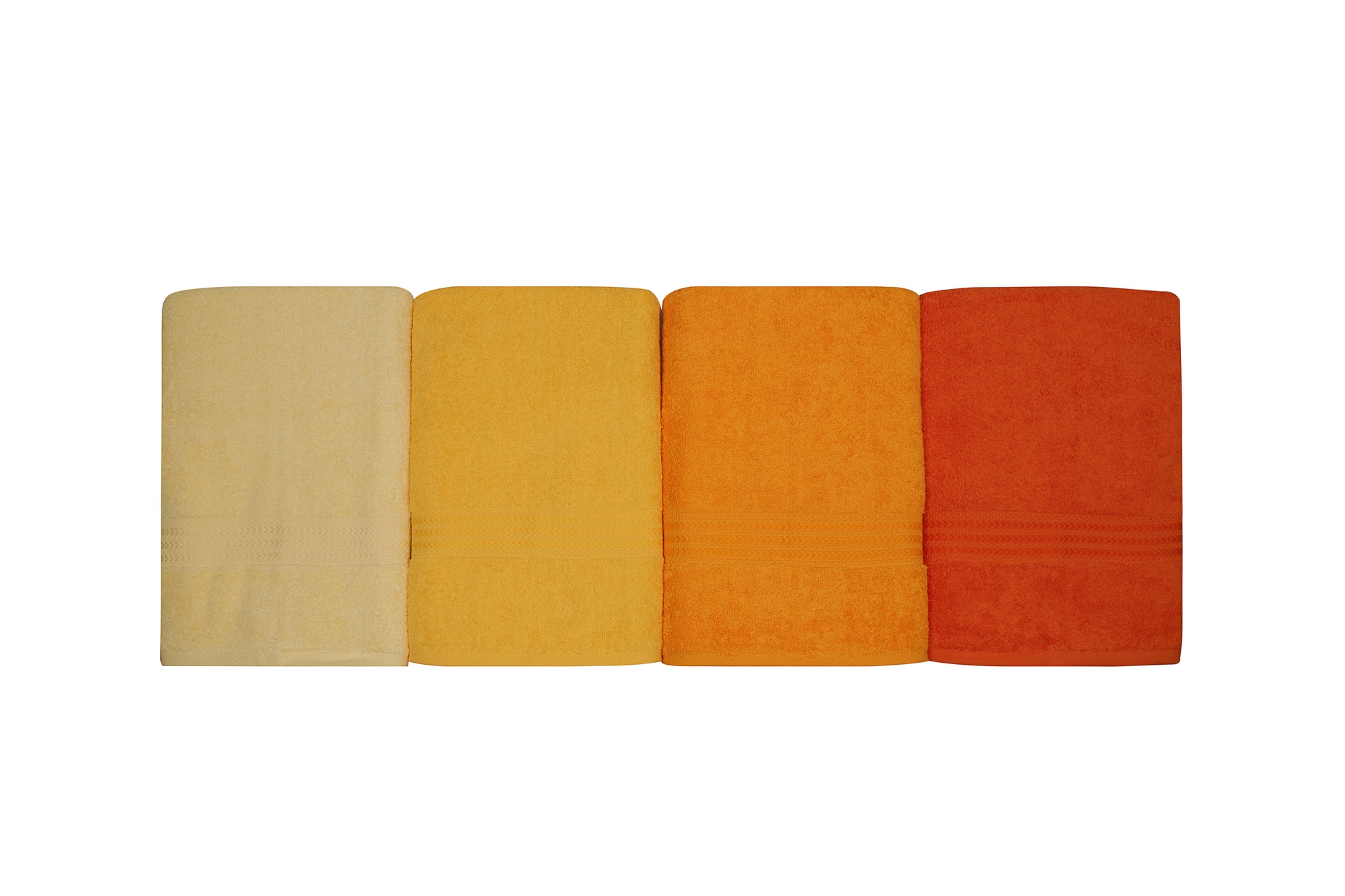 4x Rainbow Bath Towels Cotton Orange