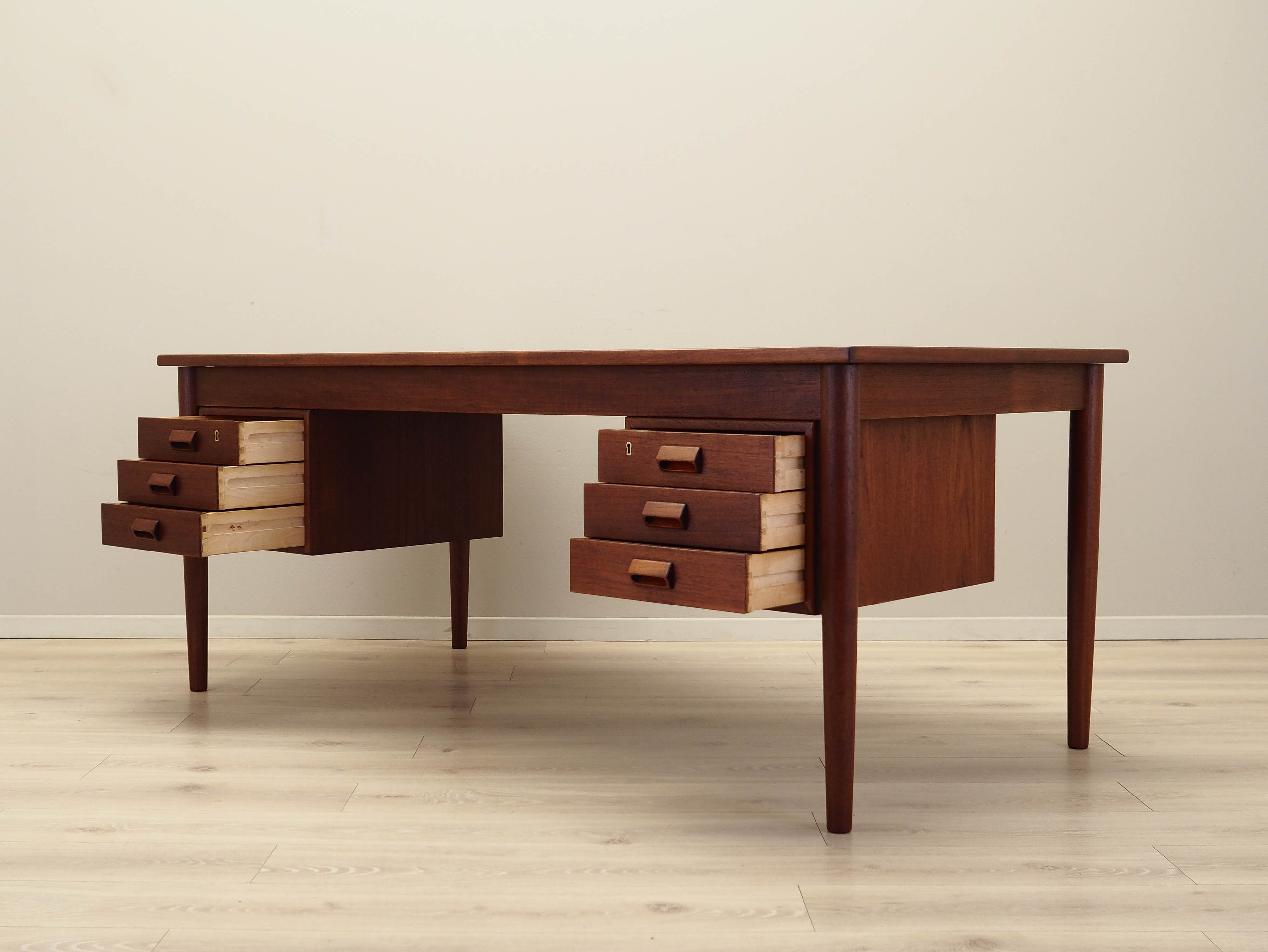 Desk Teak wood Brown 60s