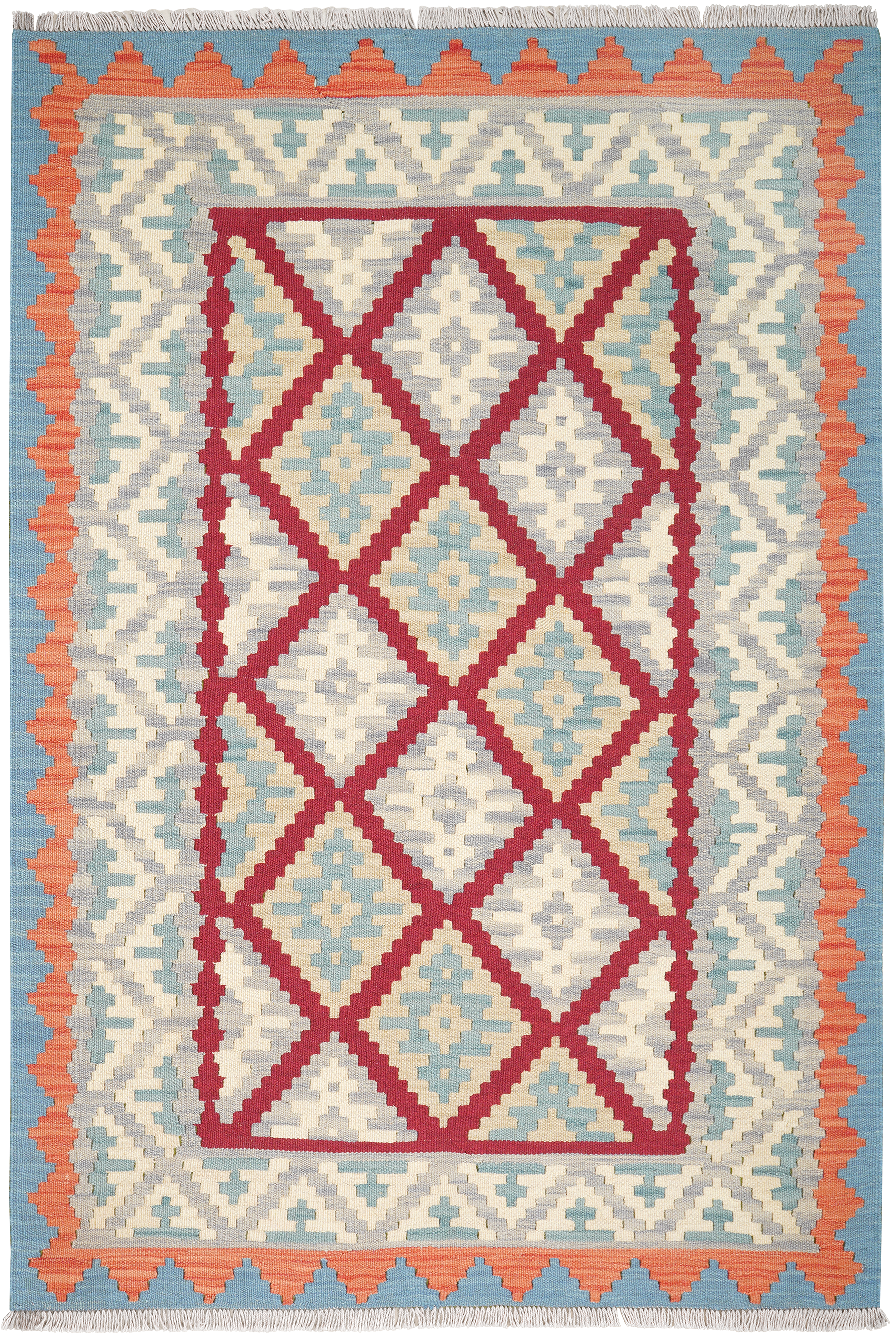 Kelim Gashgai Carpet Wool Red