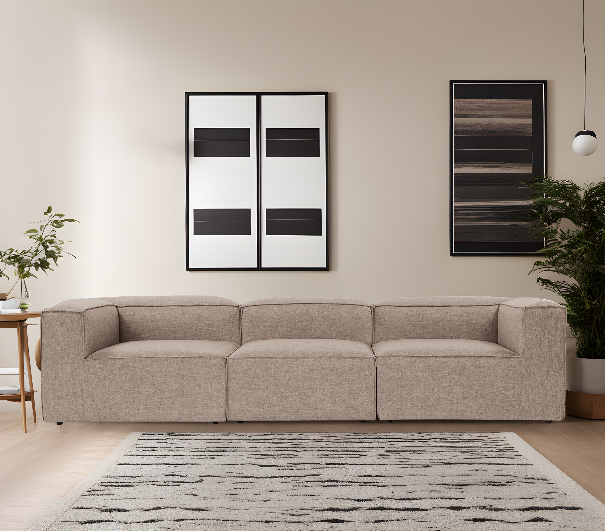 Valentina Sofa 3-Sitzer Braun