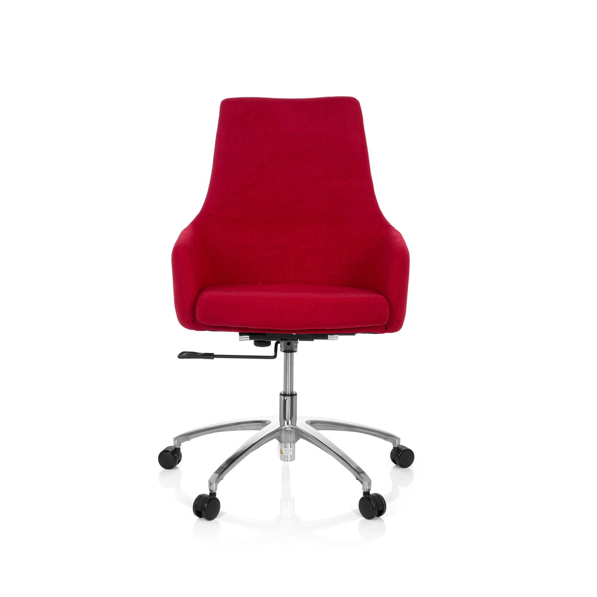 SHAKE 100 Swivel office chair with casters, fabric, red