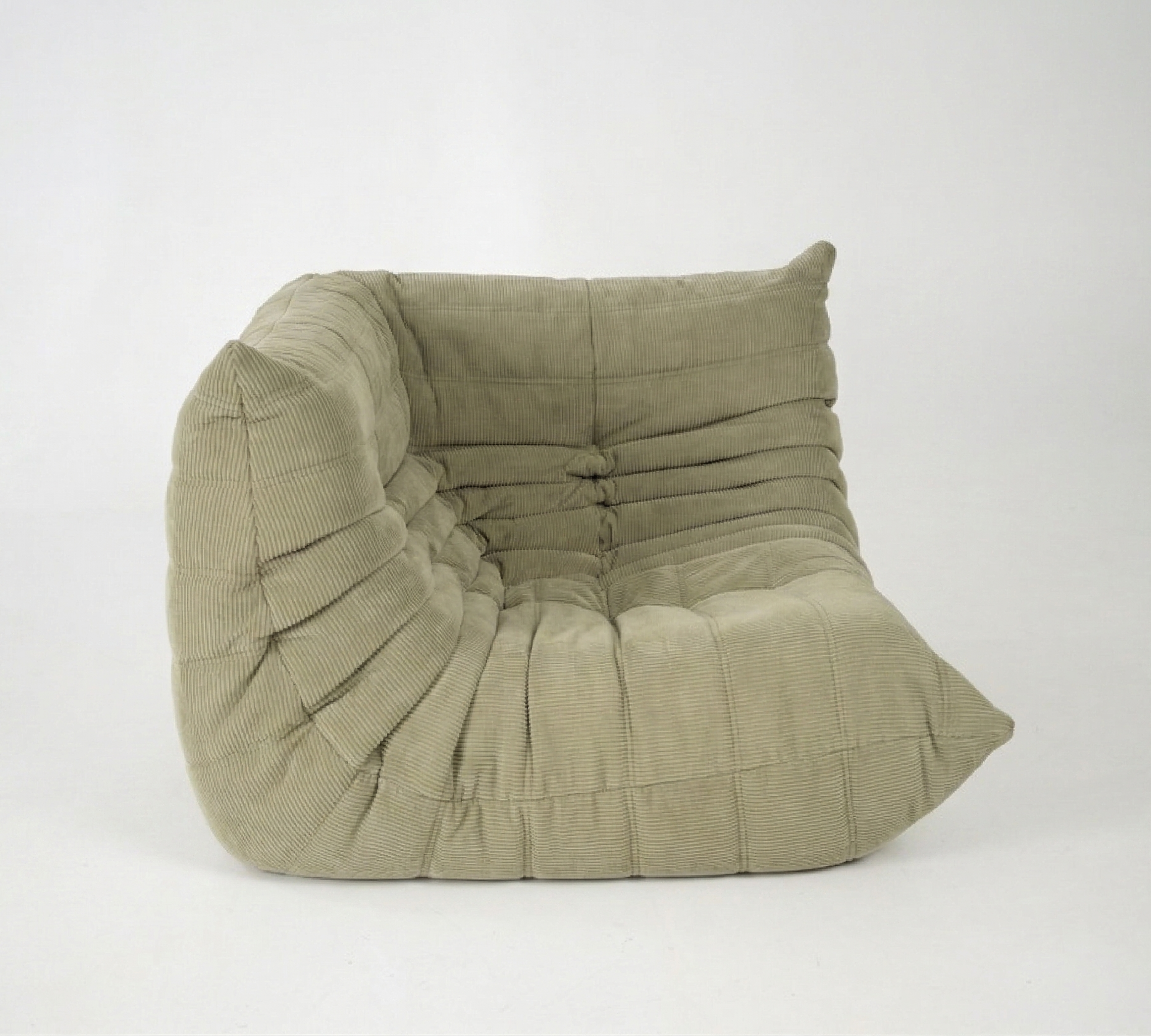 Togo Set lounge 5 pezzi velluto a coste corallo