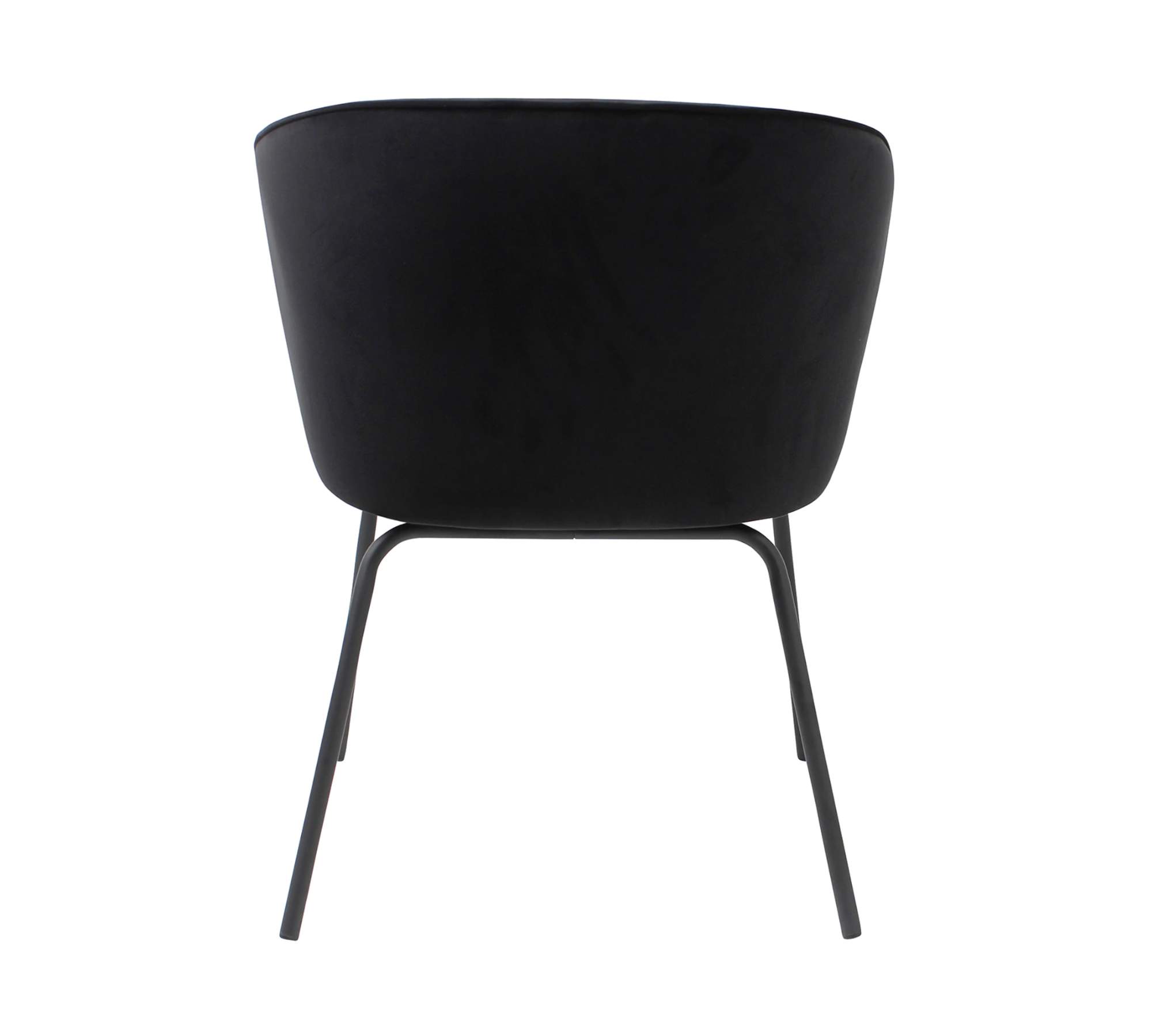 2x Polsterstuhl Metall Samt Schwarz