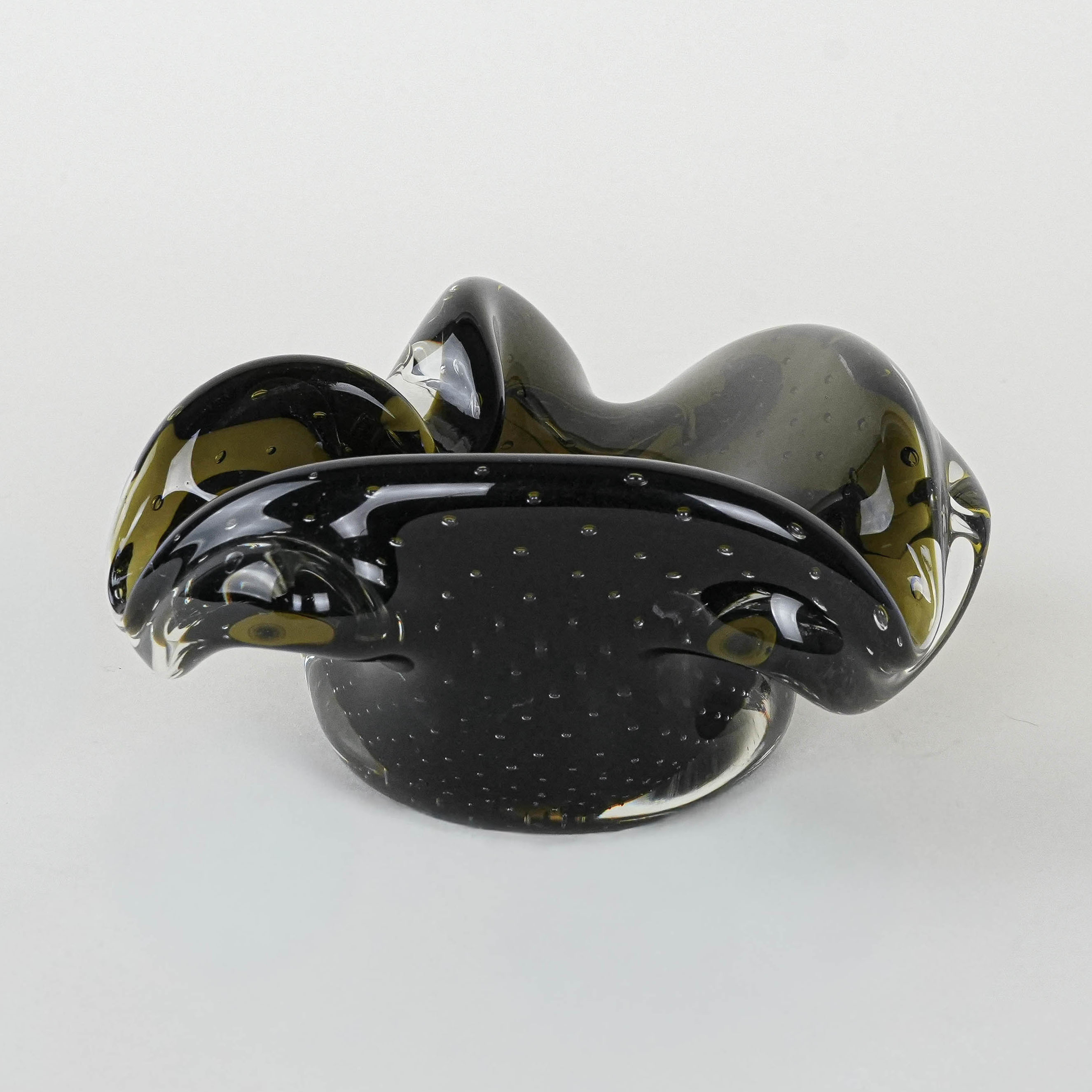 Plate Murano glass Green 1960s