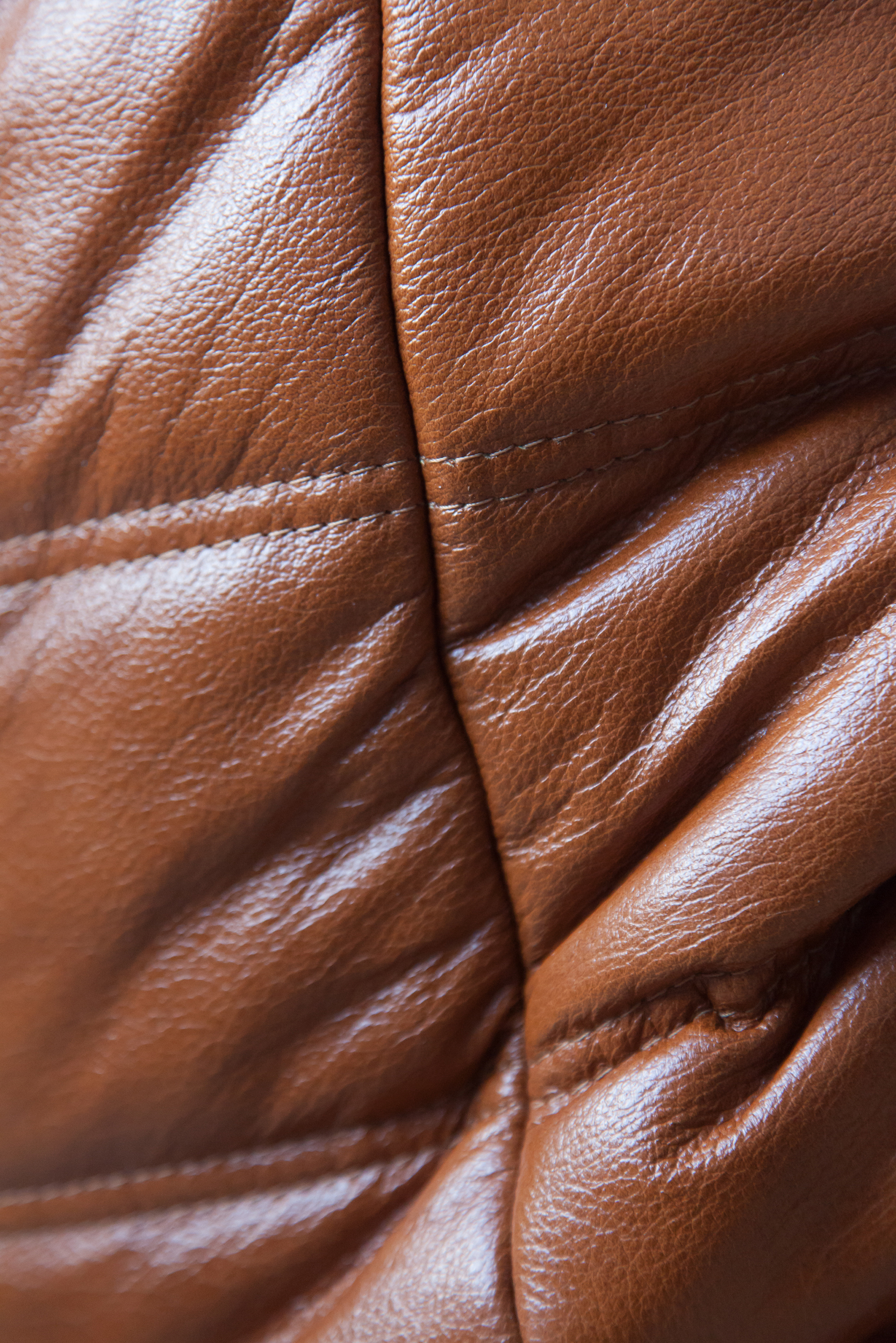 Togo Sofa 2-seater High-gloss leather whisky brown