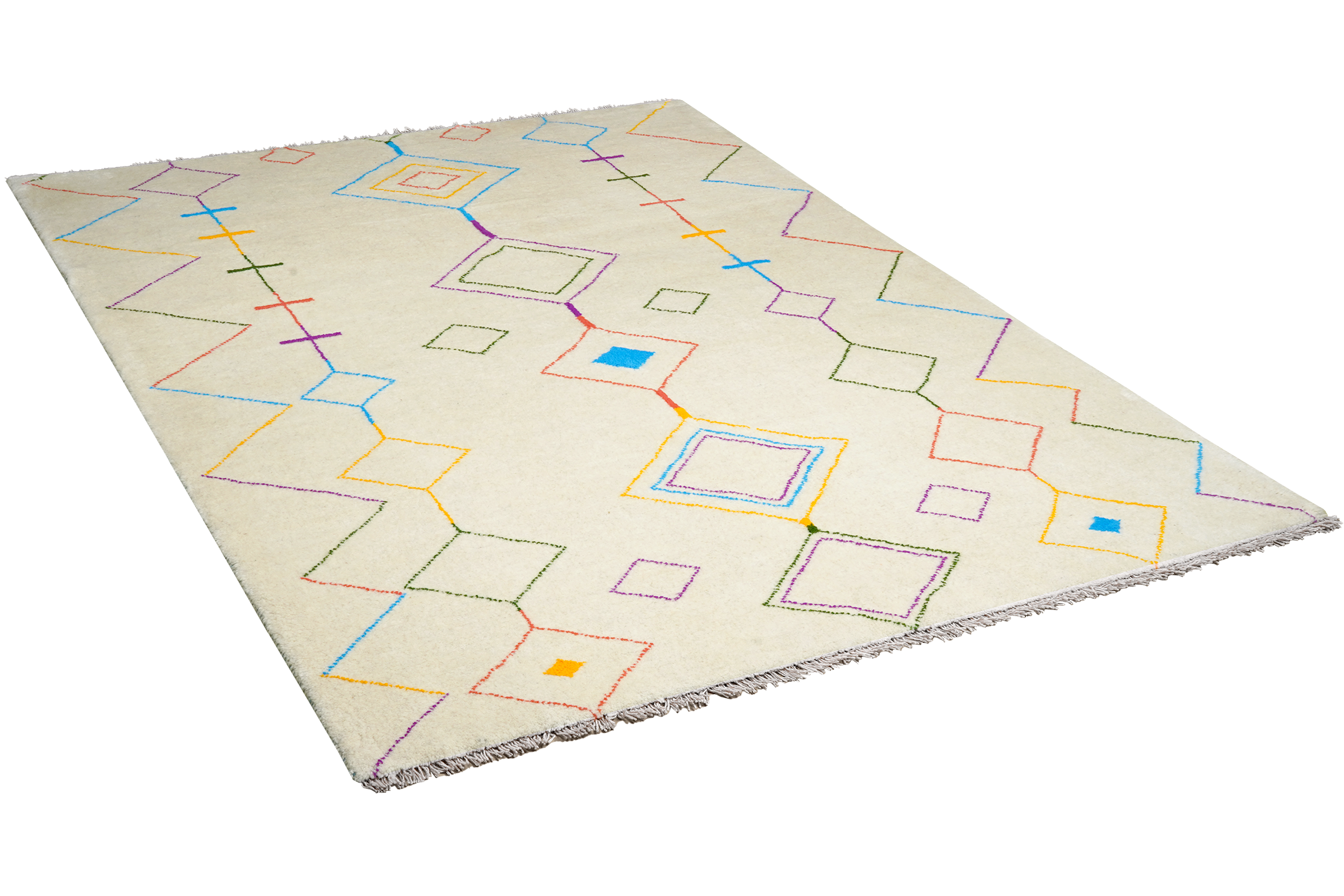 Gabbeh Basi Rug Cream-colored