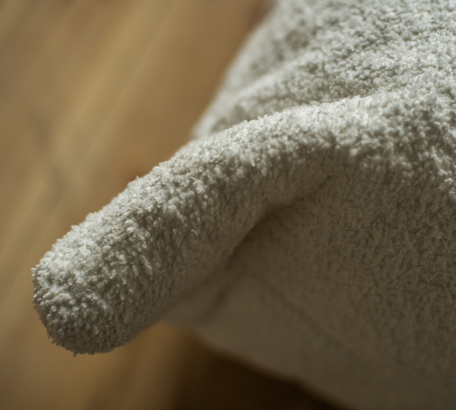 Togo Armchair and Ottoman Set Bouclé White