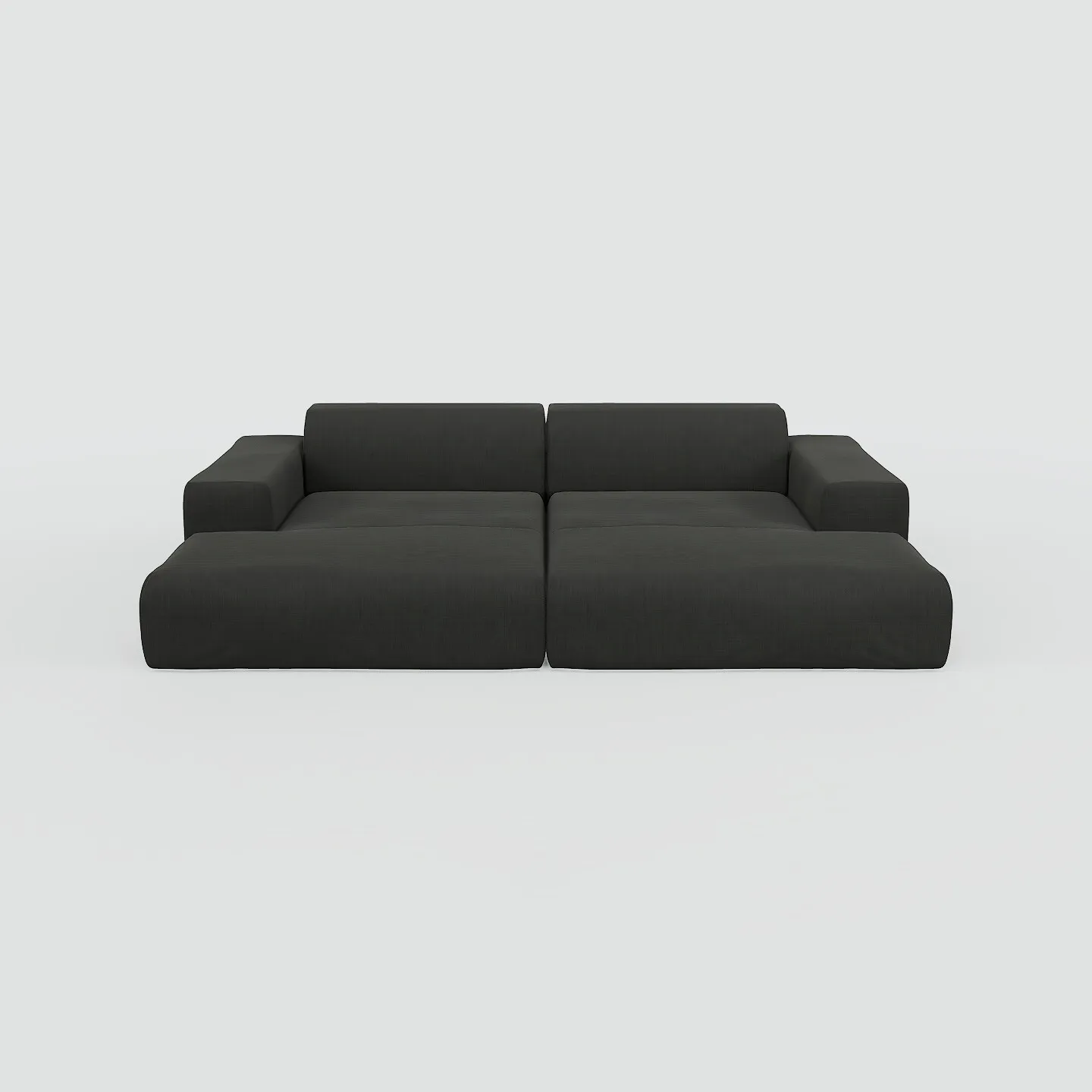 Pyllow Ecksofa Webstoff Anthrazit