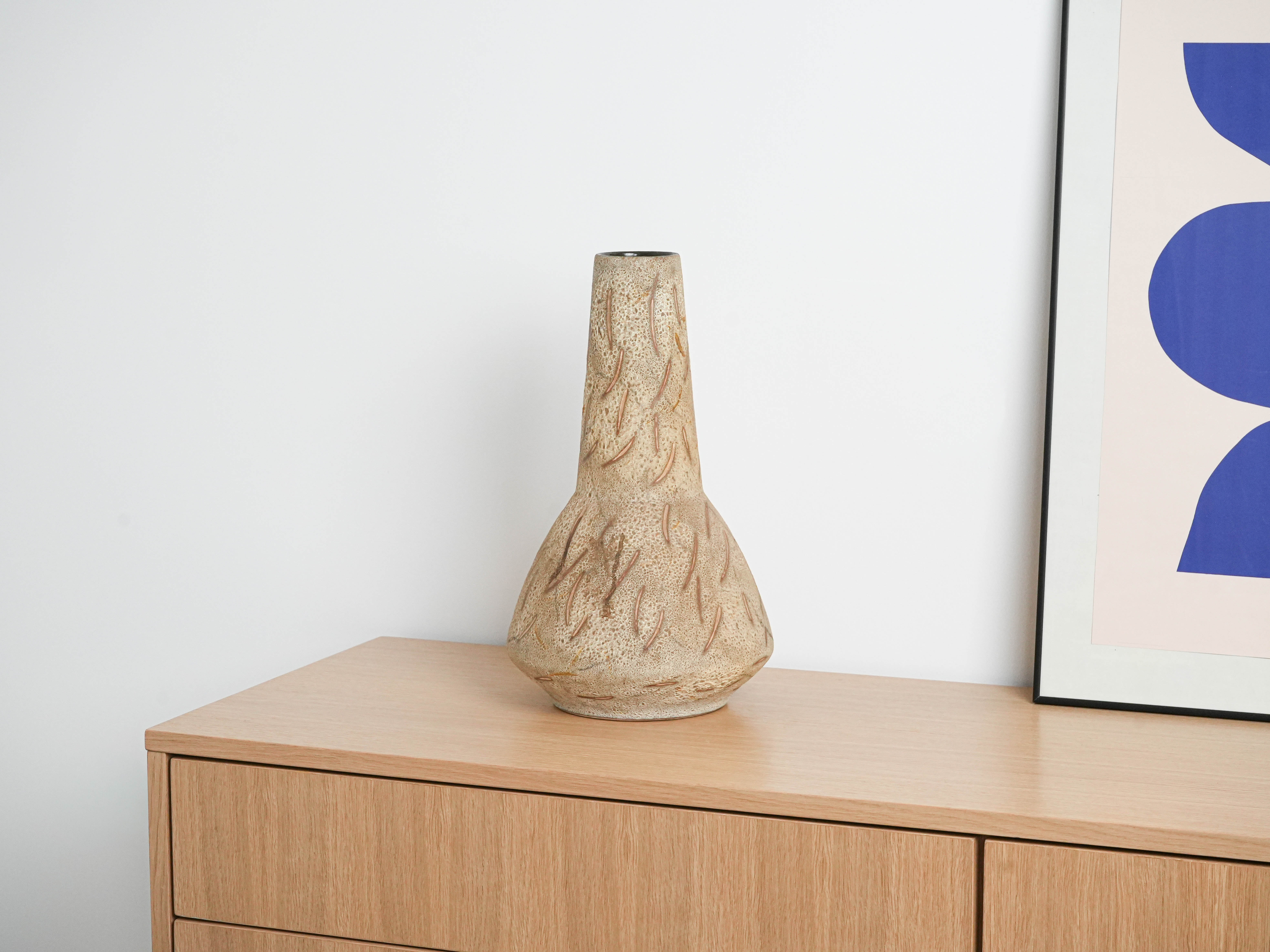 Keramik-Boho-Vase 1960er Jahre