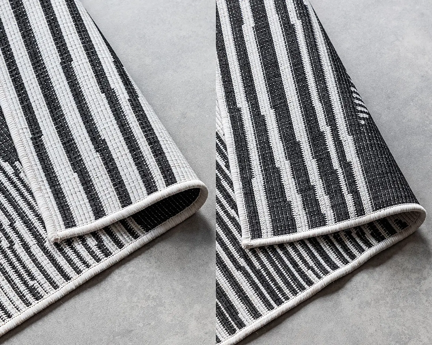 Rhombus In-/Outdoor-Teppich Schwarz