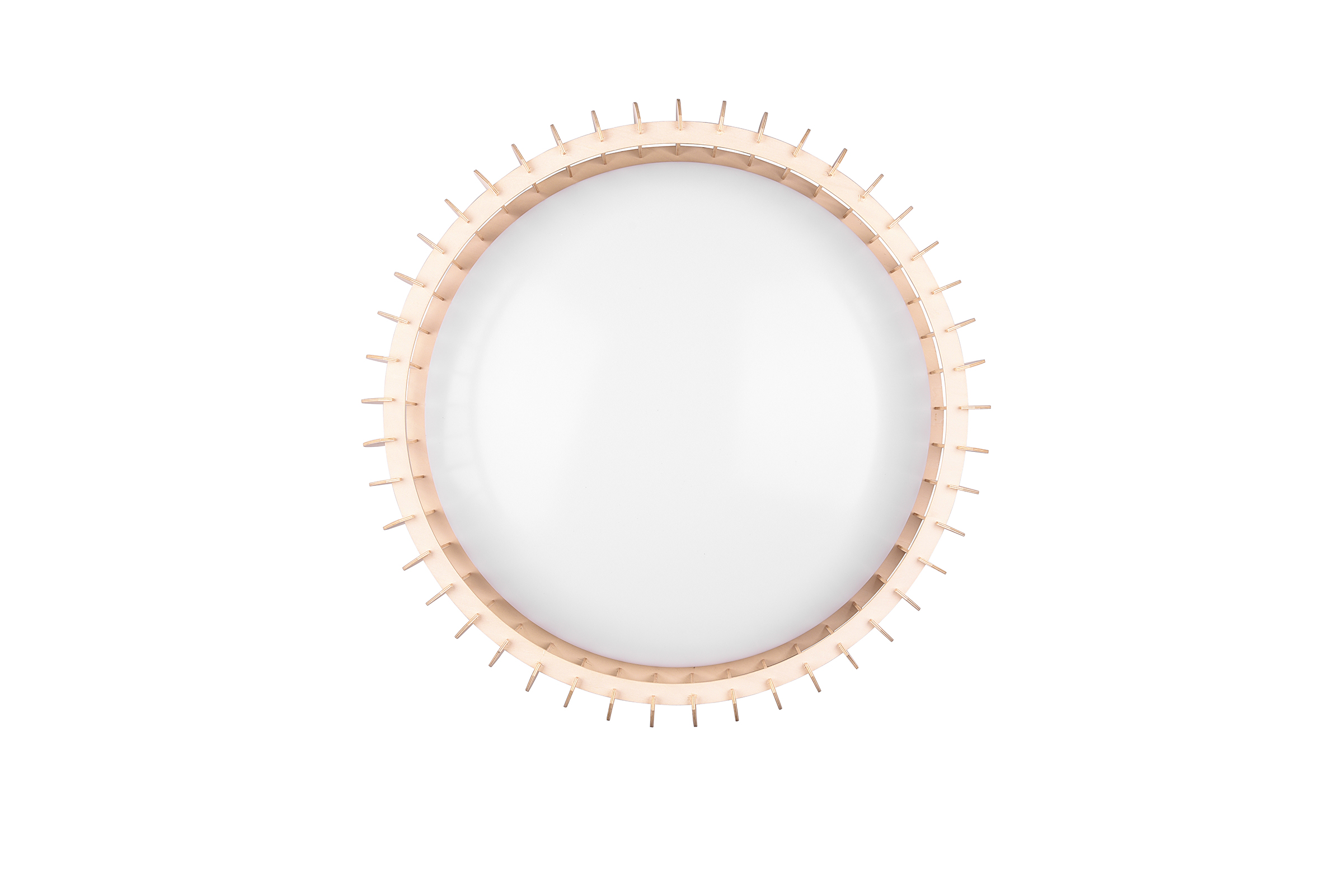 Monte LED-Deckenleuchte Eisen Kiefer Weiß Ø 60cm