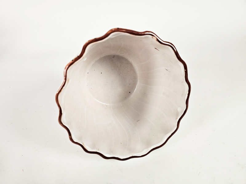 Vintage Blumentopf Handbemalt Mehrfarbig 1960er Jahre