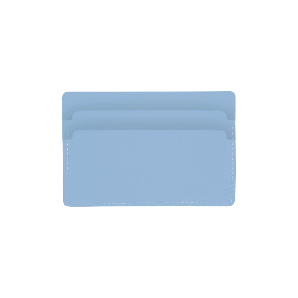 Wallet 100% recycled leather light blue