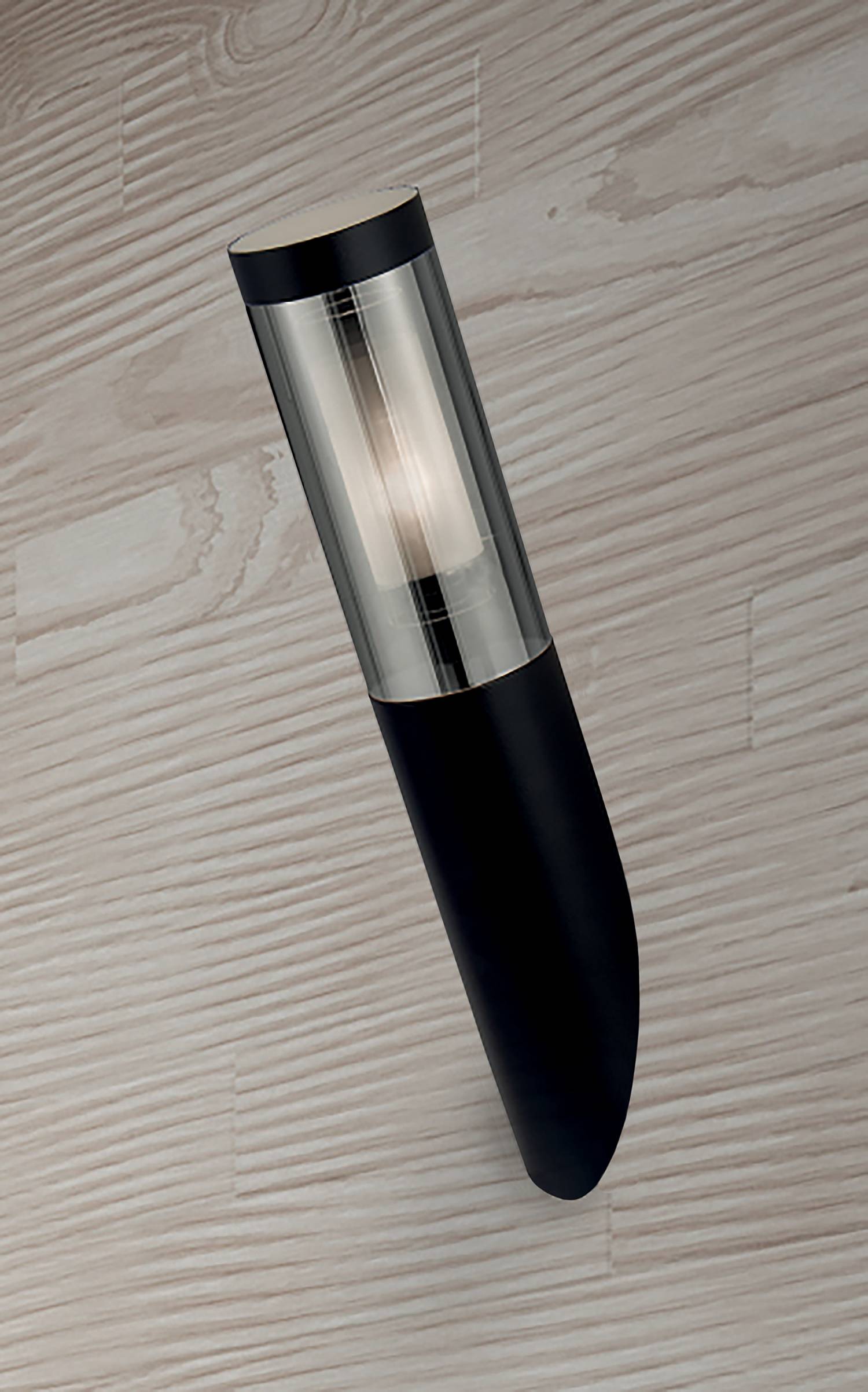 Wall lamp stainless steel black