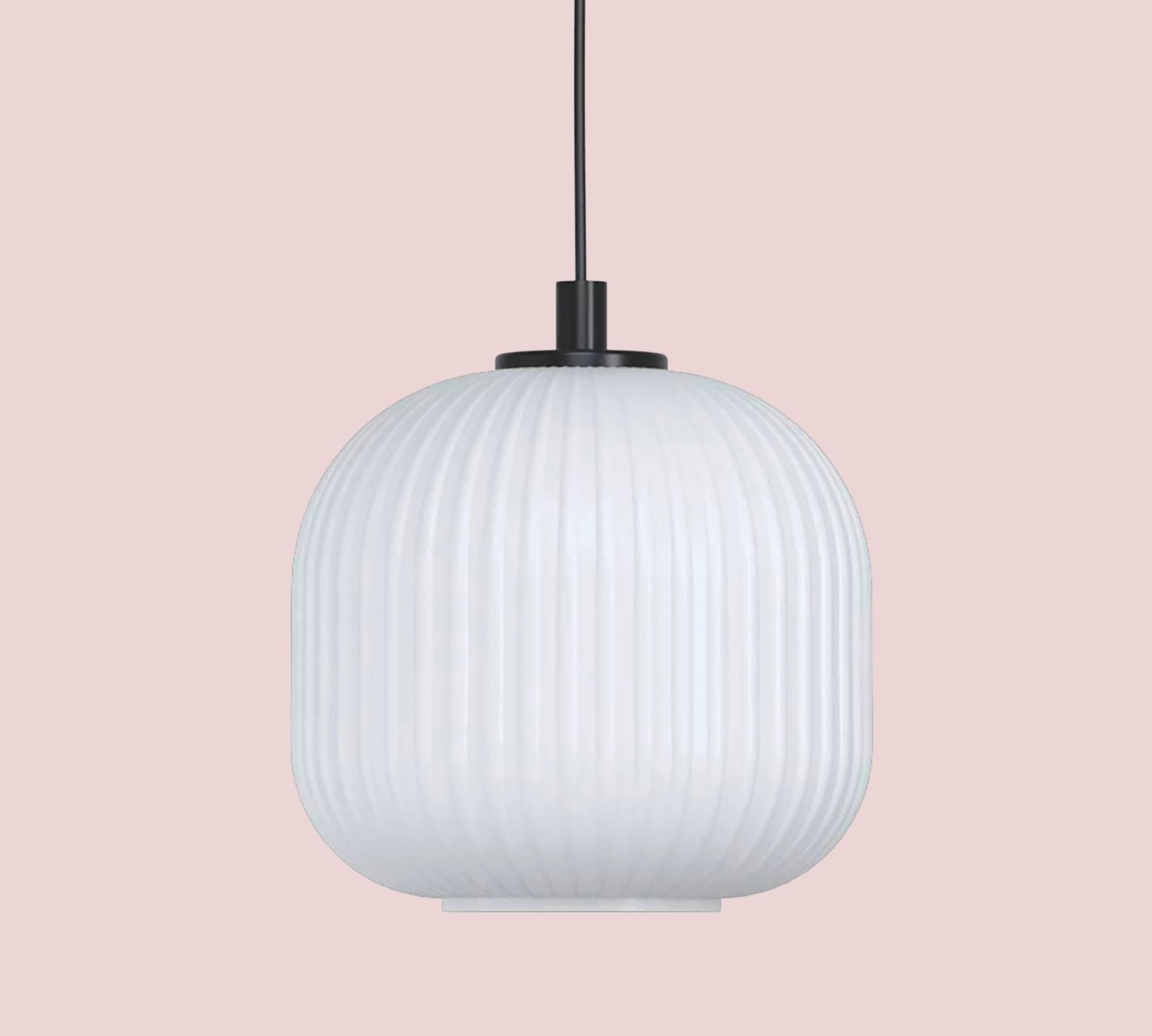 Pendant lamp frosted glass with textured surface