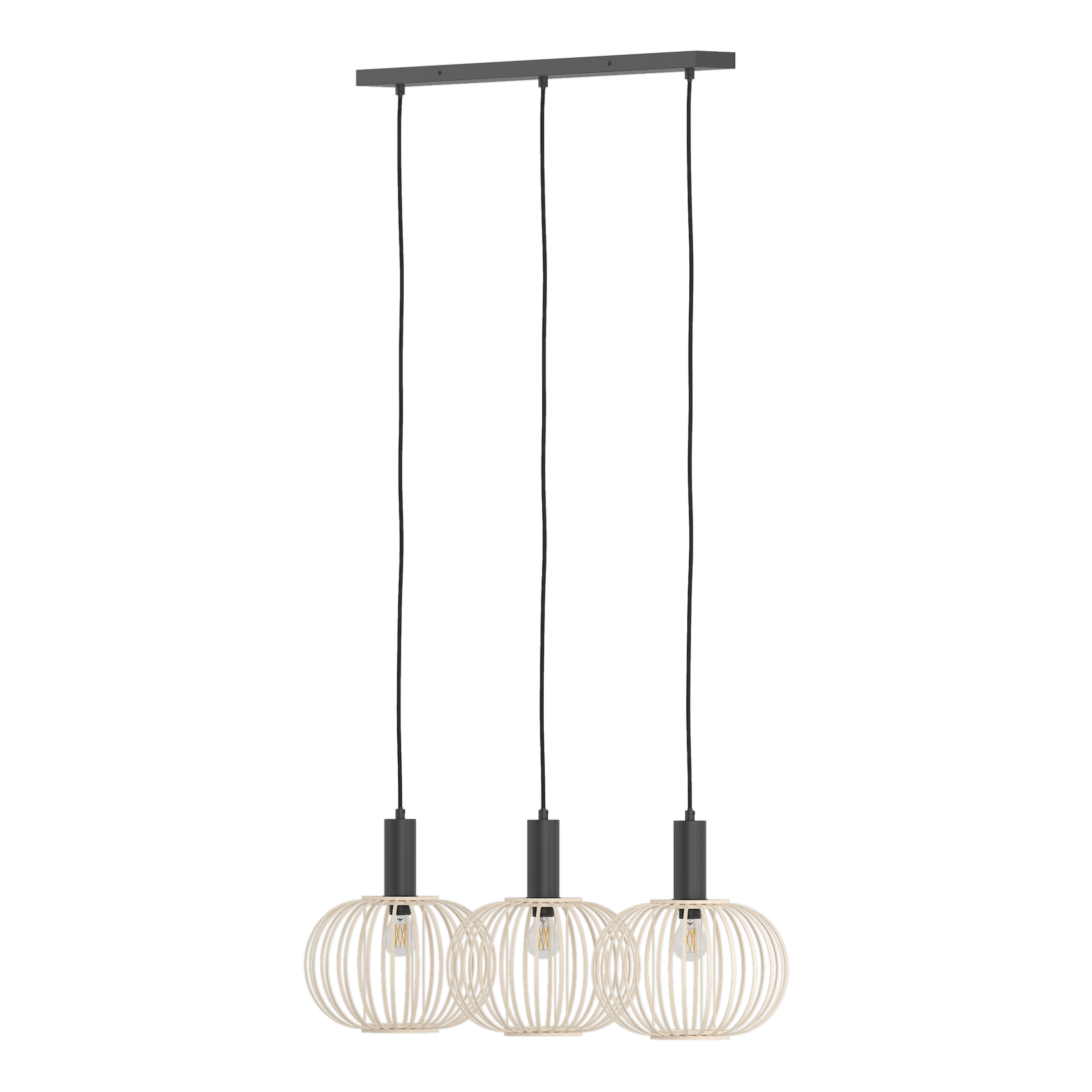 ZESTA Pendant Light 3-Light Bamboo Iron