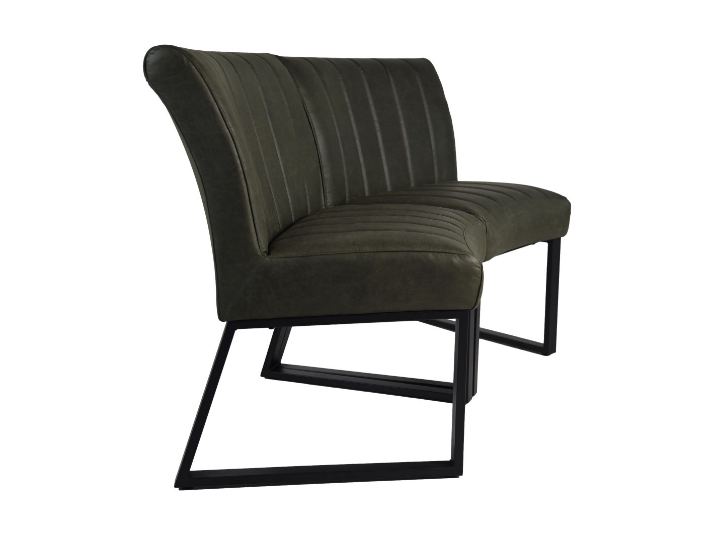 Texas Esszimmerbank Leder Metall
