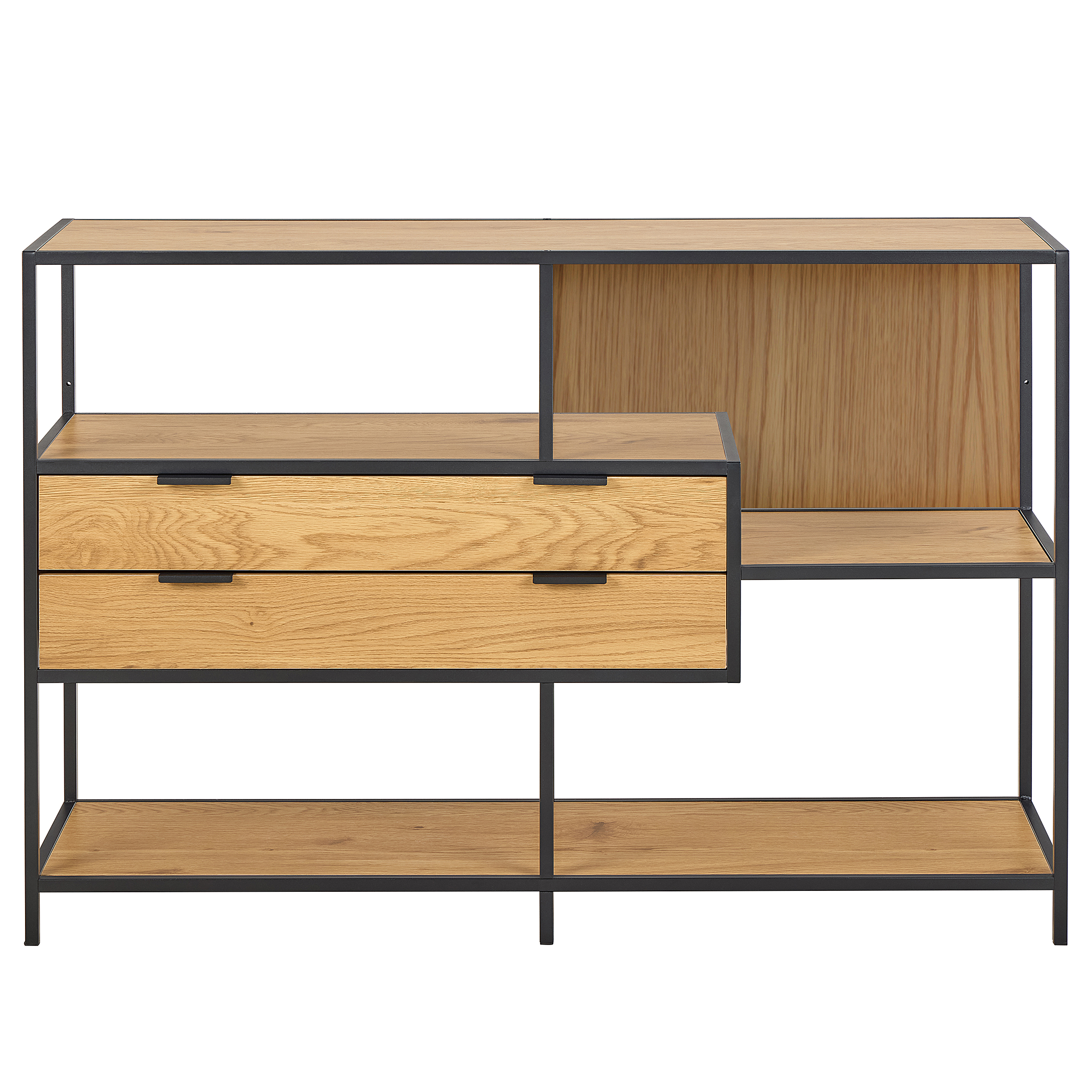 Coogee Shelf with Drawers Teak 114 cm