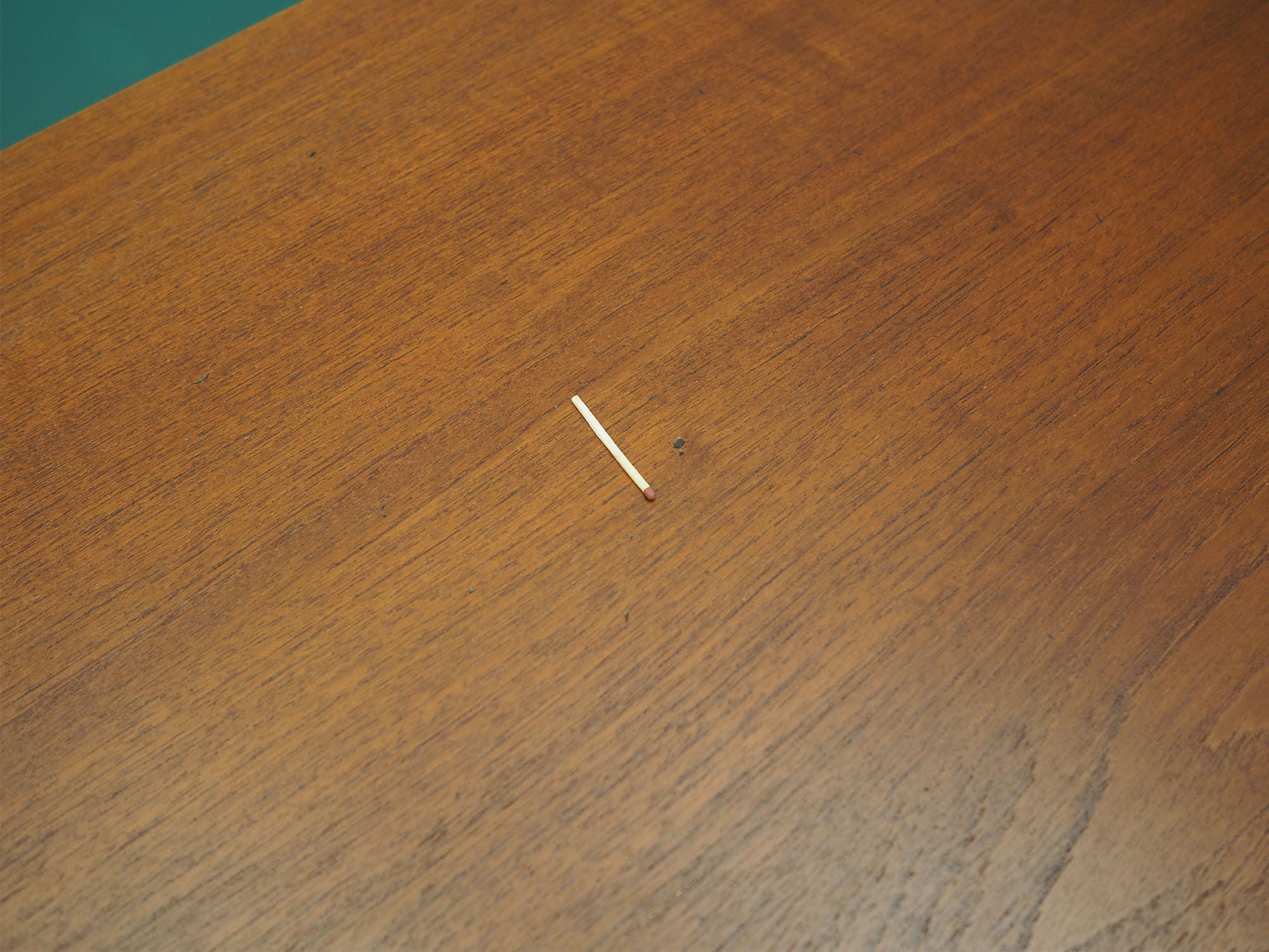 Vintage Schreibtisch Teakholz Braun 1970er Jahre