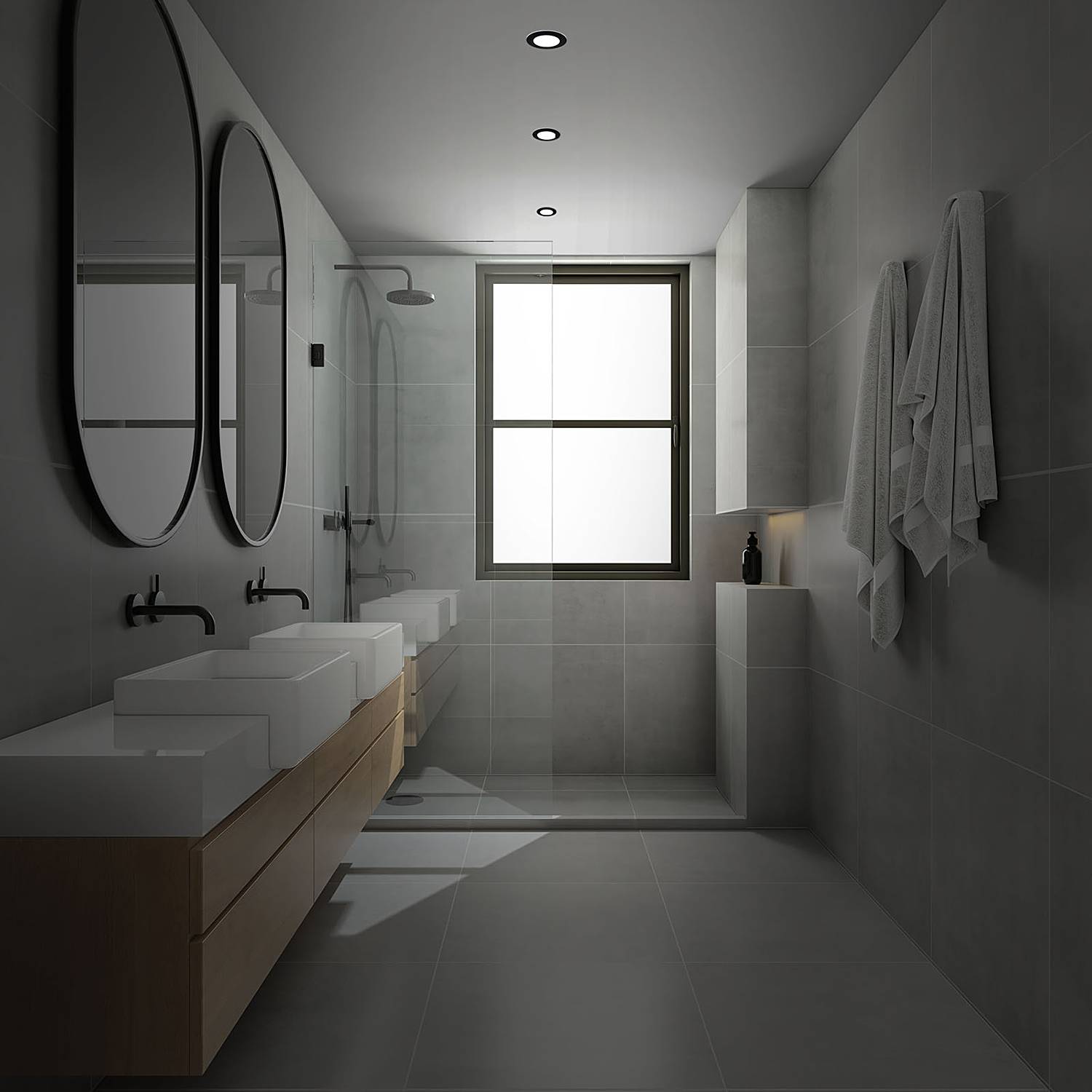 3x LED Recessed Luminaire Fungo Black