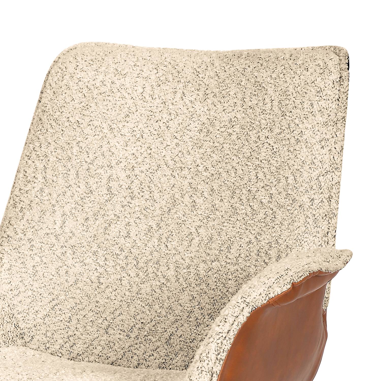 Upholstered Chair Throne White Brown