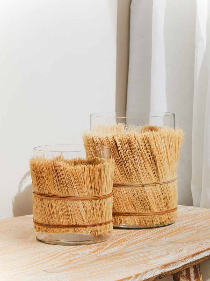 Kuta Mittelgroßer Kerzenhalter Beige