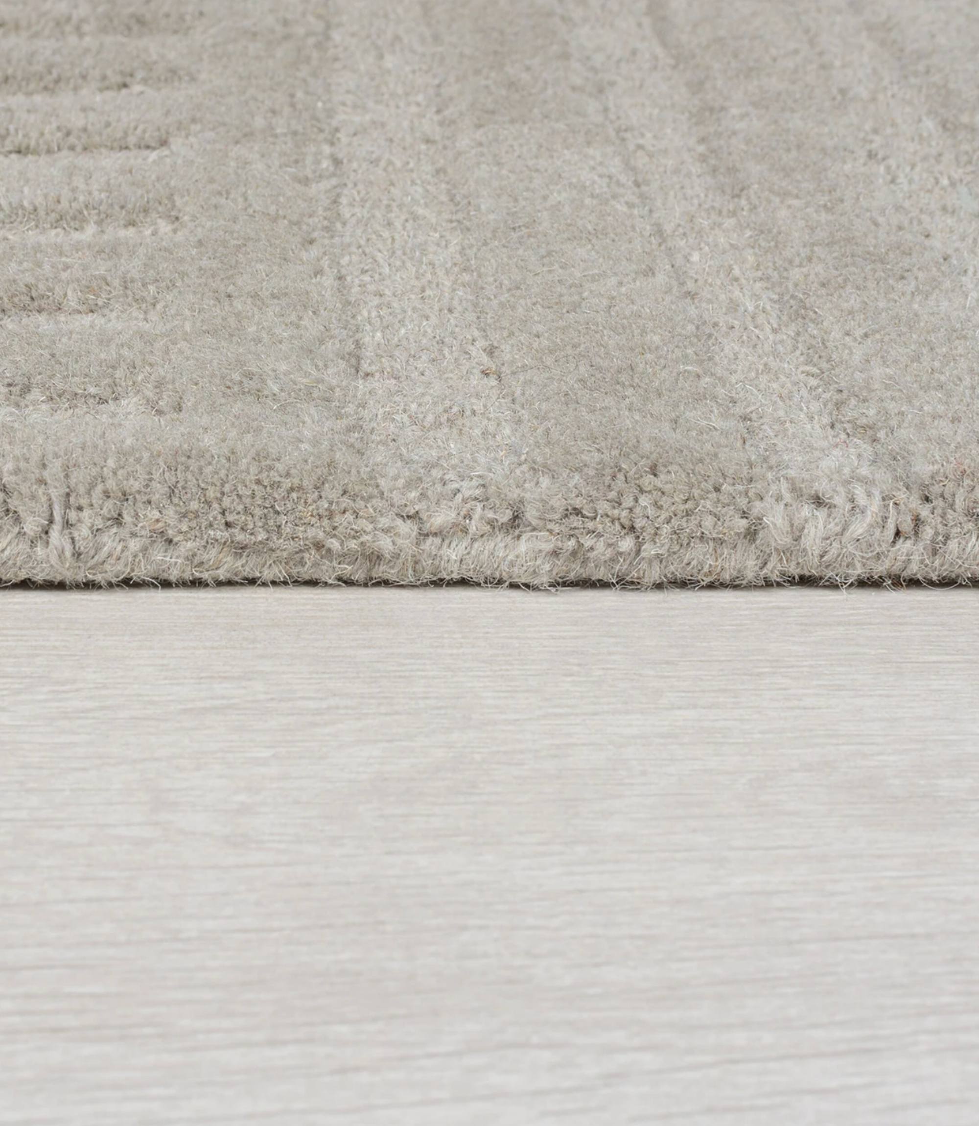 Wollteppich im Zen-Garten Design Beige 170x120