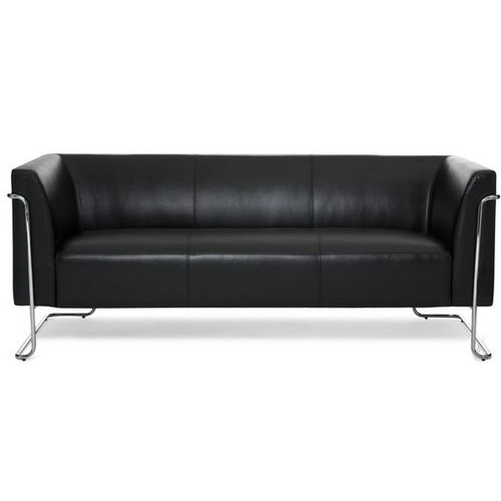 CURACAO Lounge Sofa Kunstleder Schwarz