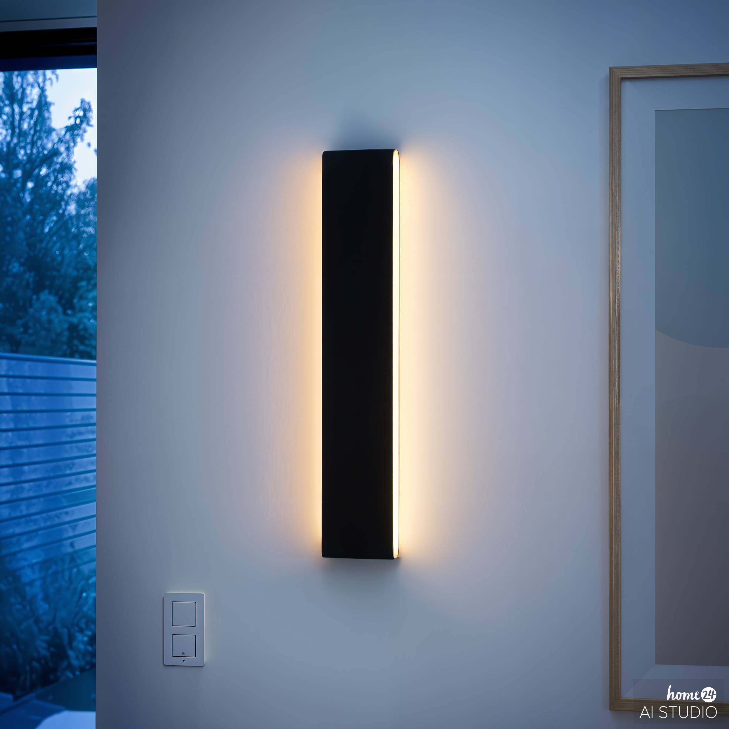 Krim Rechargeable Wall Light Dimmable incl. Remote Control Black