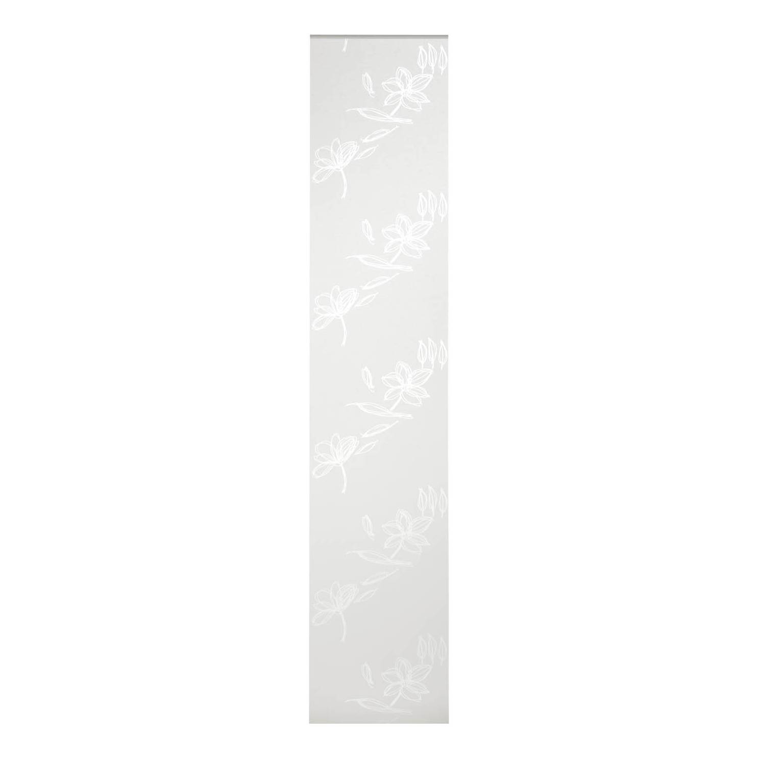 Flächenvorhang Flower Weiß Textil 60 x 300 x 300 cm