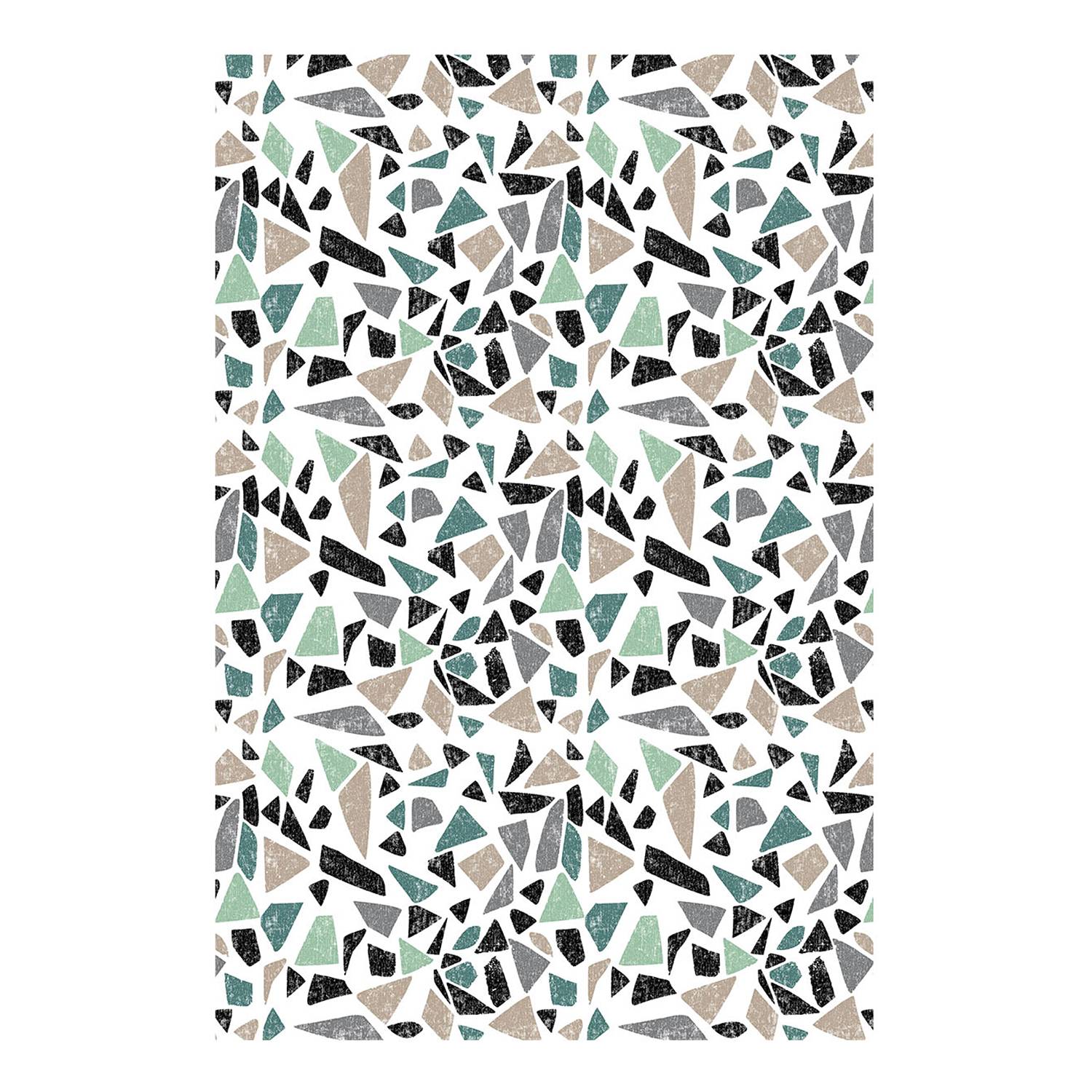 Matteo Natural I Teppich Grau Grün 90 x 135 cm